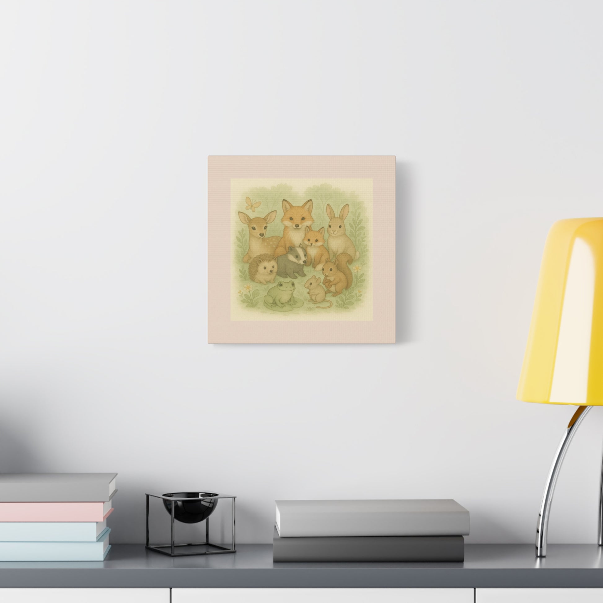 Whimsical Animal Art Canvas, Kids Room Decor, Nature Lovers Gift, Nursery Wall Art, Childrens Home Decor
