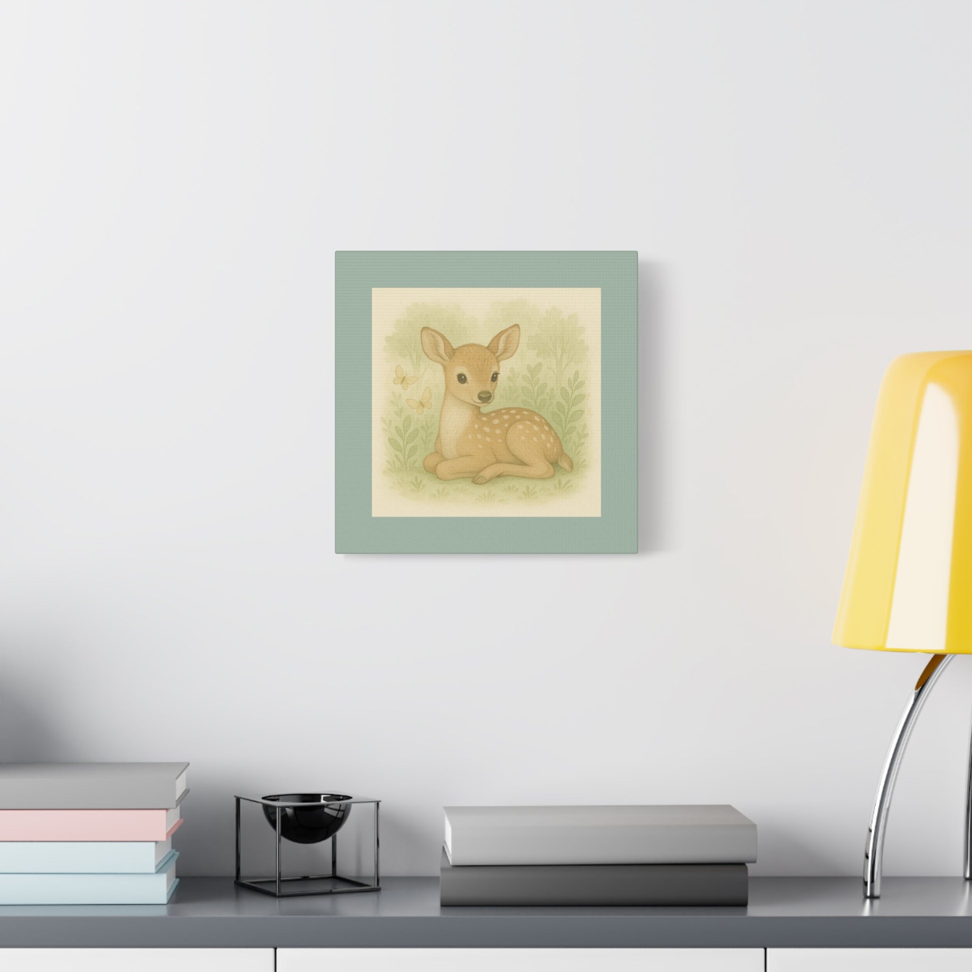 Adorable Fawn Canvas Art | Nursery Wall Decor, Kids Room Decoration, Animal Lover Gift, Baby Shower Gift, Woodland Theme