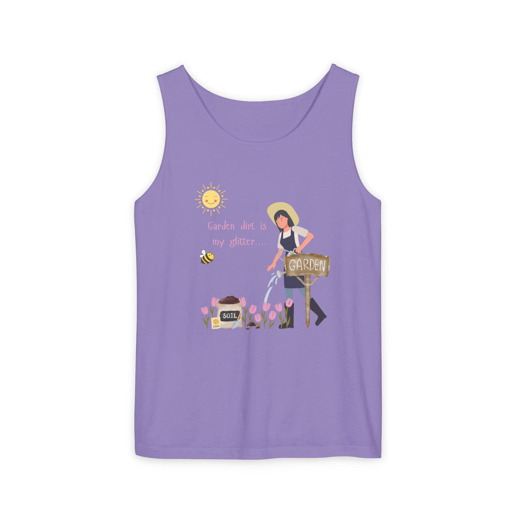 Gardening Vibes Tank Top, Unisex Graphic Tee, Summer Casual Wear, Nature Enthusiast Gift, Garden Party Apparel