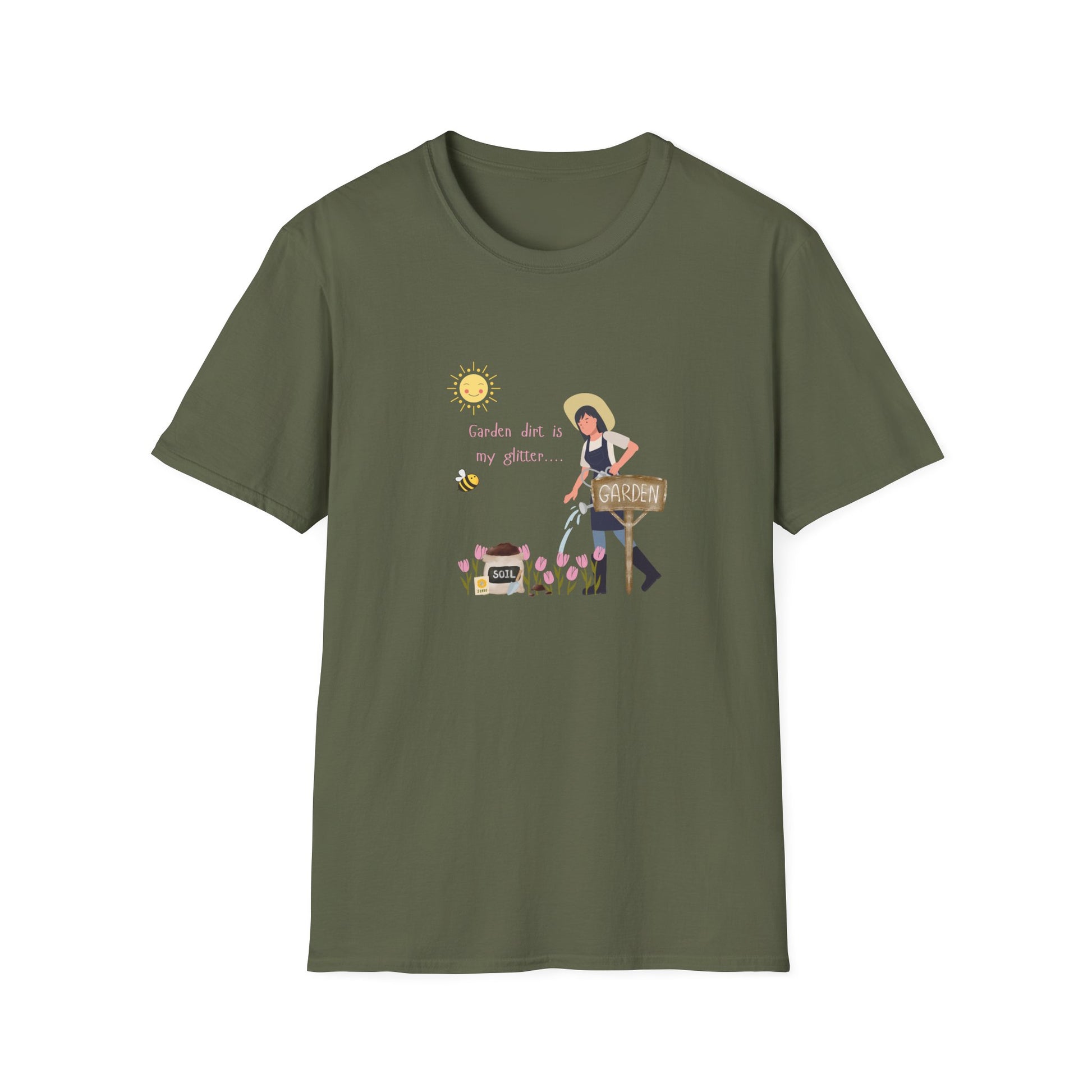 Garden Vibes Unisex T-Shirt, Floral Graphic Tee, Short Sleeve Summer Shirt, Cute Gift for Gardeners, Casual Wear, Eco-Friendly Apparel