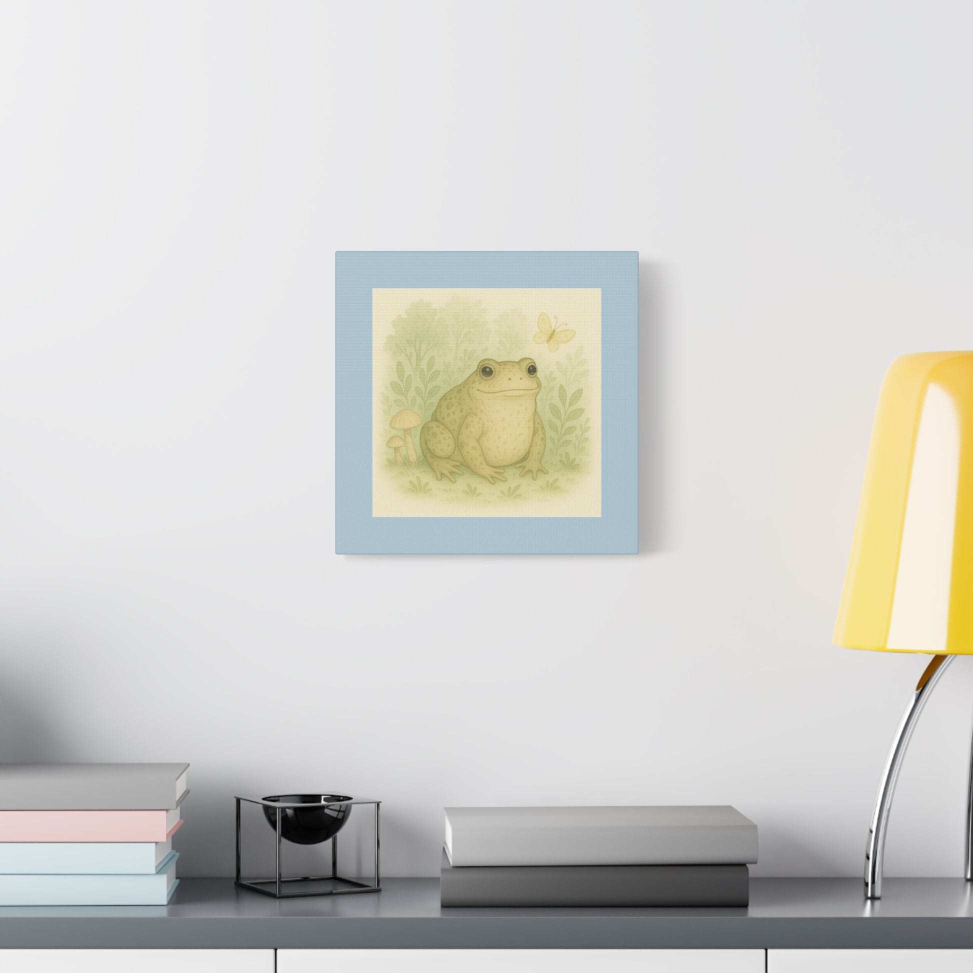 Charming Frog Canvas Art, Nature Decor, Animal Lover Gift, Home Wall Decor, Kids Room Decor, Birthday, Baby Shower