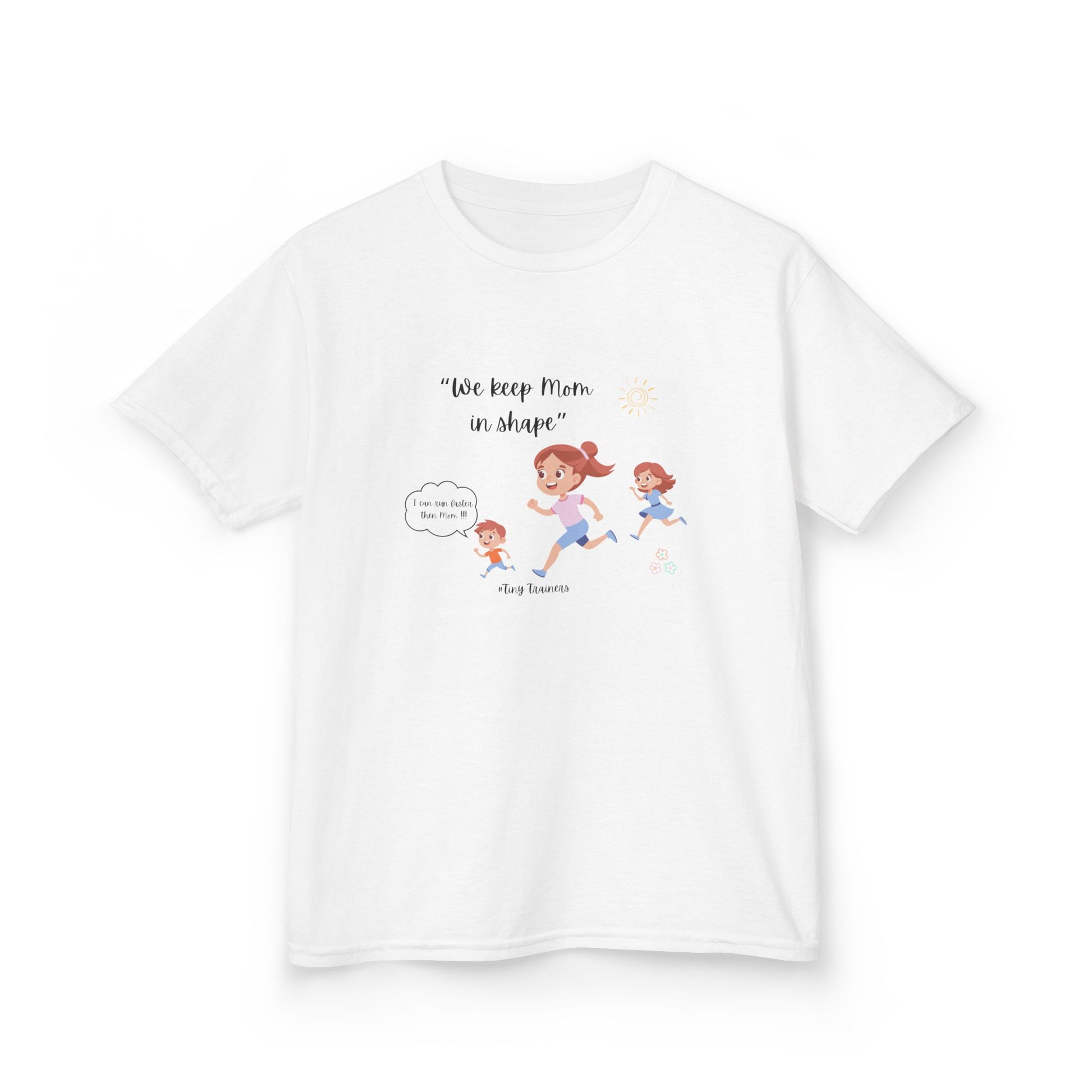 Fun Kids Active Tee: "We Keep Mom in Shape!" | Playful Exercise Shirt, Children's Fitness Apparel, Gift for Kids, Birthday Present, [...]