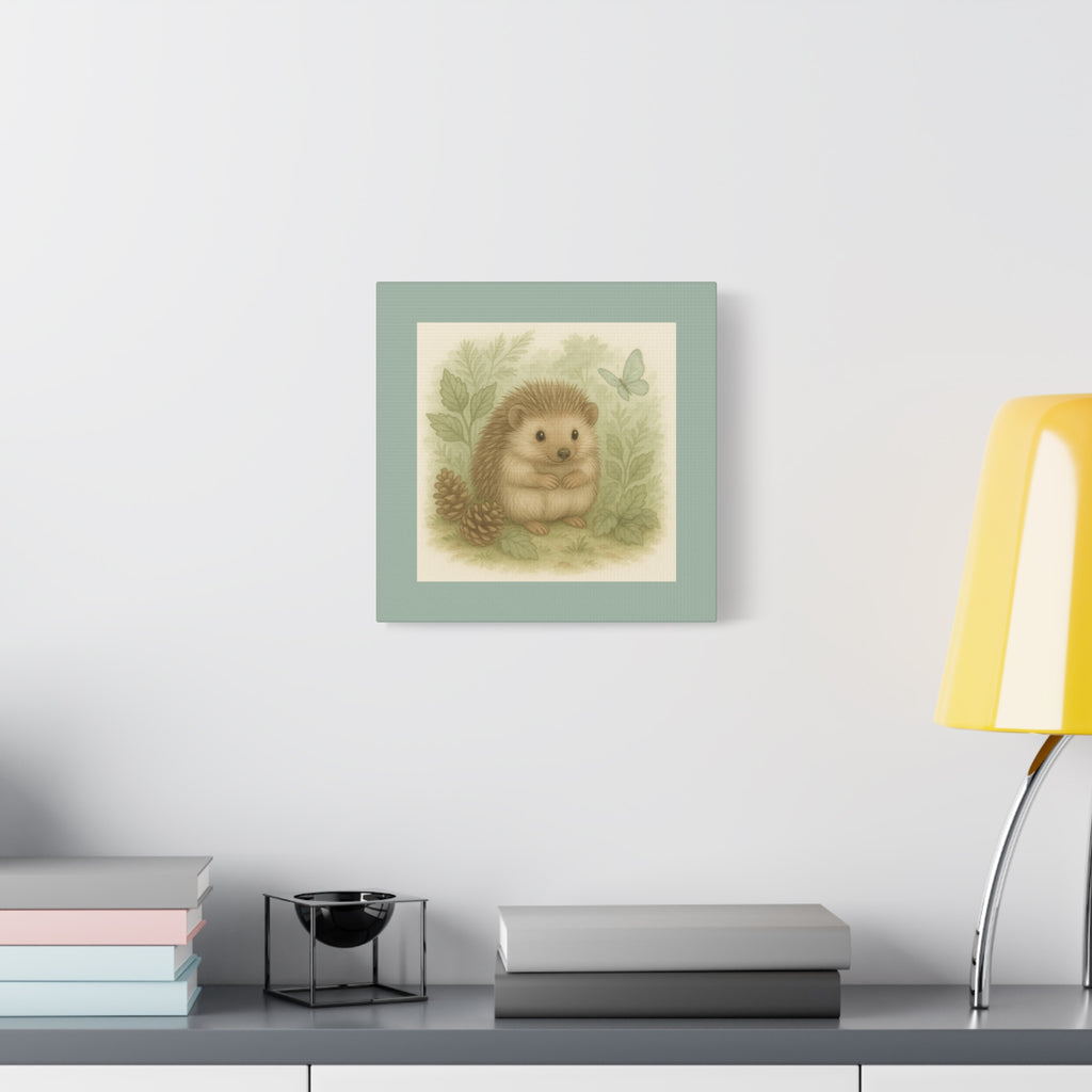 Hedgehog Art Canvas Wall Decor, Animal Wall Art, Nursery Decor, Gift for Nature Lovers, Home Accent