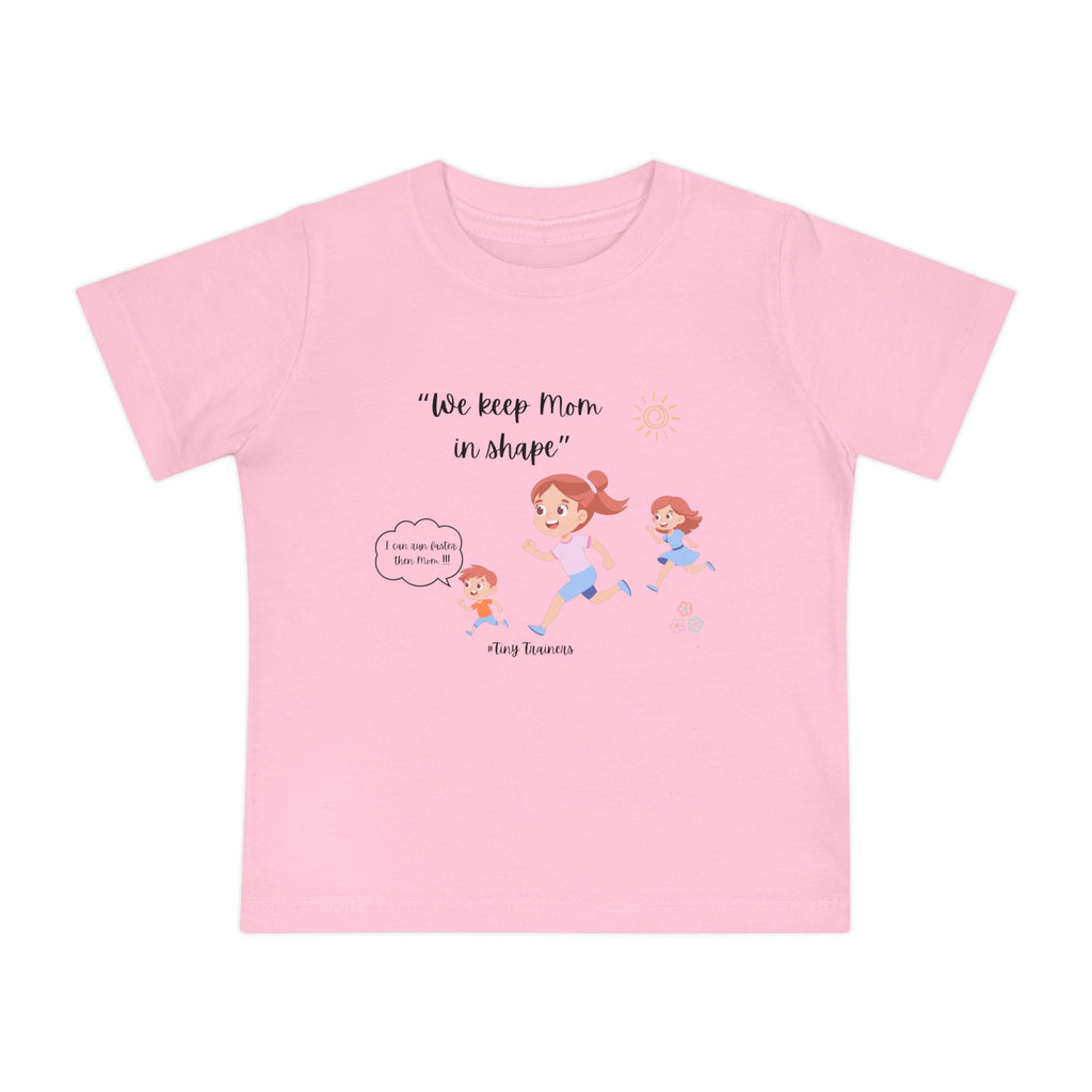 Fun Family Fitness Baby T-Shirt, Cute Toddler Tee, Kids Gift for Mom, Baby Shower Gift, Playful Activity Shirt