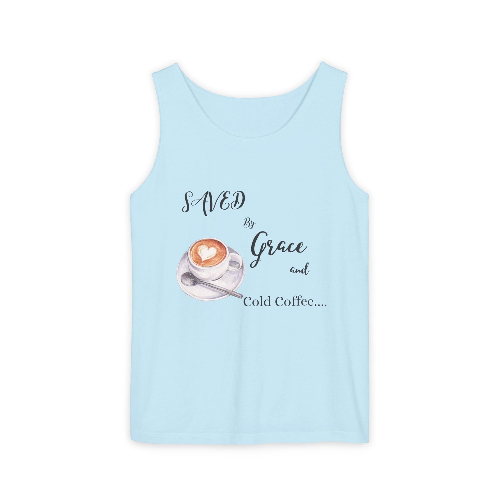Coffee Lovers Garment-Dyed Tank Top, Perfect for Summer, Gifts for Coffee Enthusiasts, Relaxed Fit, Casual Wear, Inspirational Apparel