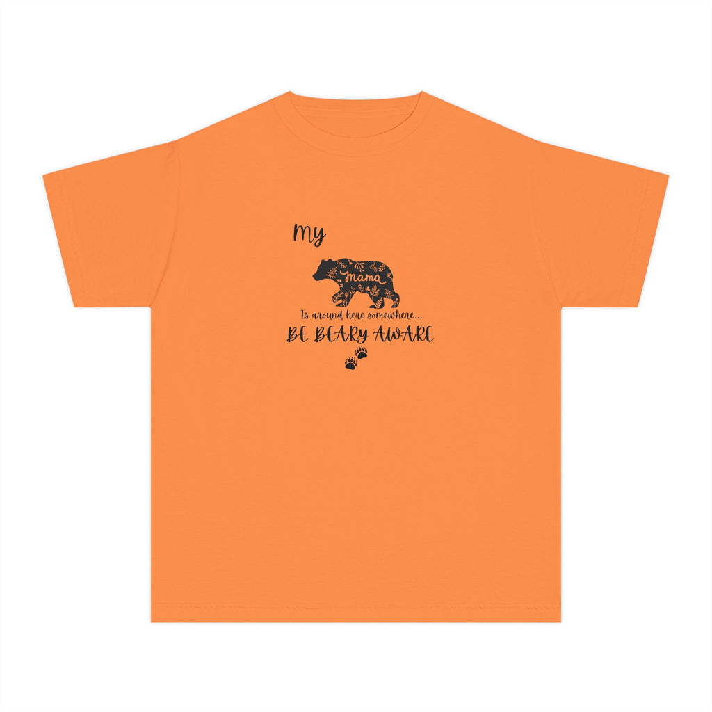 Cute Animal Lover Youth Tee, Be Bear-y Aware Tee, Kids Wildlife Shirt, Nature Enthusiast Gift, Children's Birthday Apparel