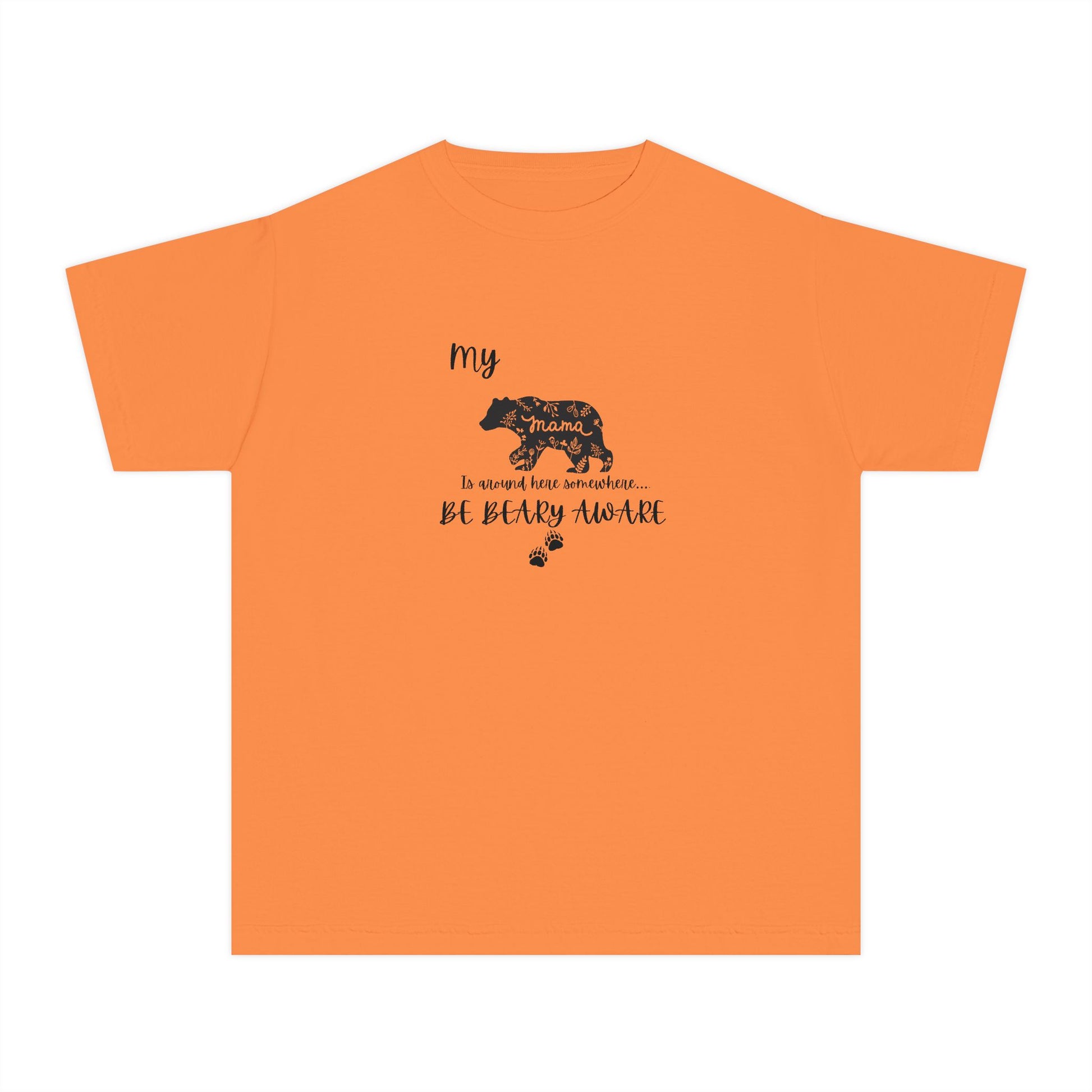 Cute Animal Lover Youth Tee, Be Bear-y Aware Tee, Kids Wildlife Shirt, Nature Enthusiast Gift, Children's Birthday Apparel