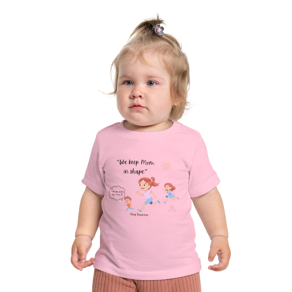 Fun Family Fitness Baby T-Shirt, Cute Toddler Tee, Kids Gift for Mom, Baby Shower Gift, Playful Activity Shirt