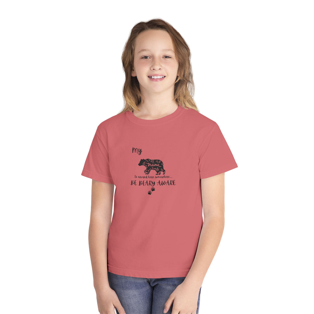 Cute Animal Lover Youth Tee, Be Bear-y Aware Tee, Kids Wildlife Shirt, Nature Enthusiast Gift, Children's Birthday Apparel