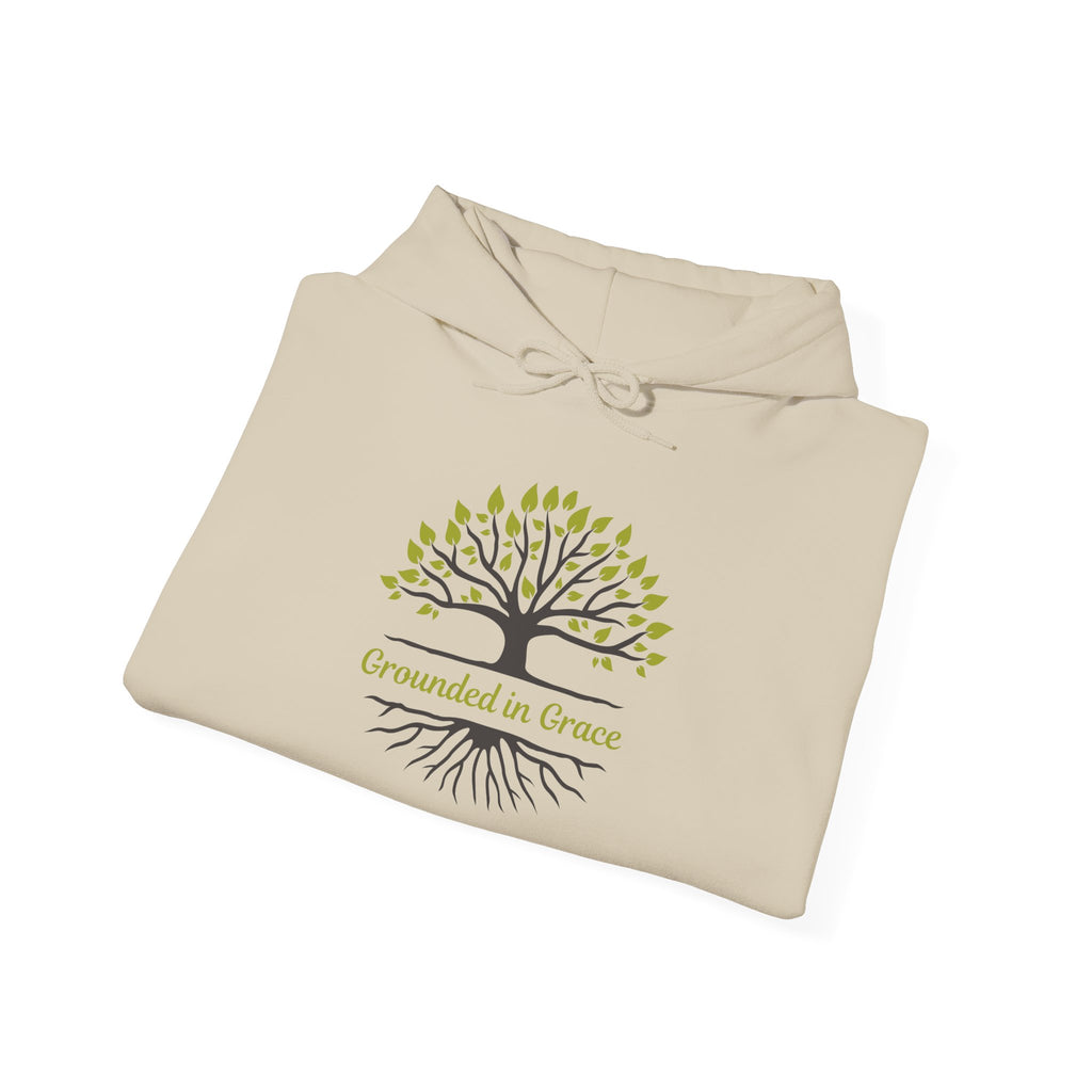Grounded in Grace Hoodie - Unisex Heavy Blend, Cozy Sweatshirt, Nature Lover Gift, Motivational Apparel, Tree of Life Design, [...]