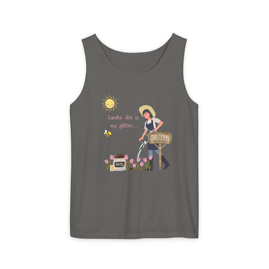 Gardening Vibes Tank Top, Unisex Graphic Tee, Summer Casual Wear, Nature Enthusiast Gift, Garden Party Apparel