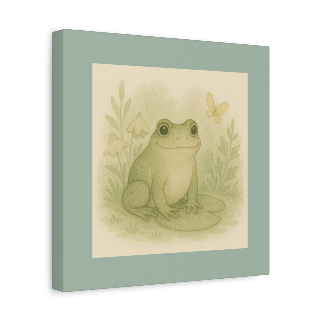 Frog Art Canvas, Nature Decor, Gallery Wall, Kid's Room Art, Wildlife Home Decor, Gift for Nature Lovers