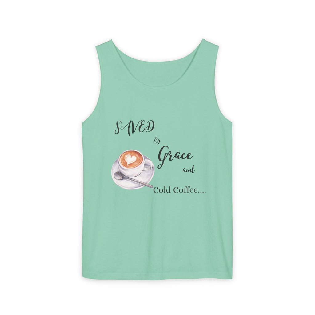 Coffee Lovers Garment-Dyed Tank Top, Perfect for Summer, Gifts for Coffee Enthusiasts, Relaxed Fit, Casual Wear, Inspirational Apparel