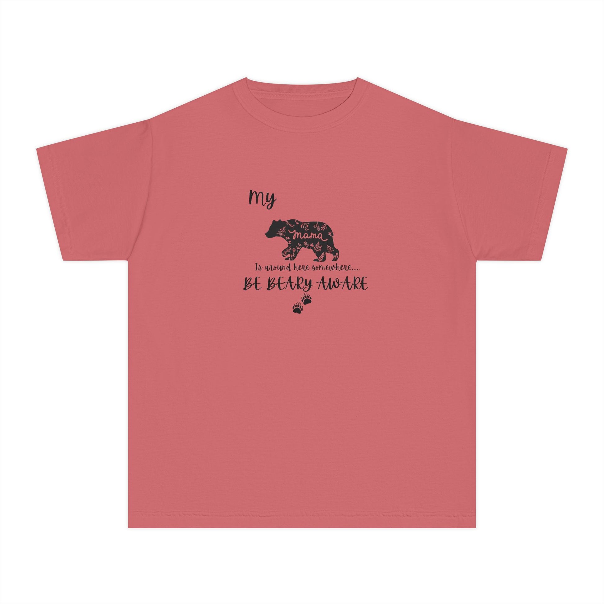 Cute Animal Lover Youth Tee, Be Bear-y Aware Tee, Kids Wildlife Shirt, Nature Enthusiast Gift, Children's Birthday Apparel