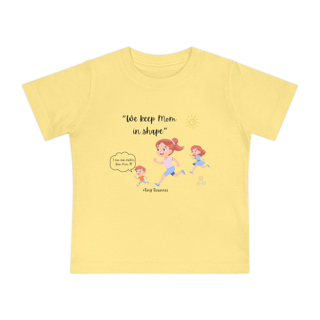 Fun Family Fitness Baby T-Shirt, Cute Toddler Tee, Kids Gift for Mom, Baby Shower Gift, Playful Activity Shirt