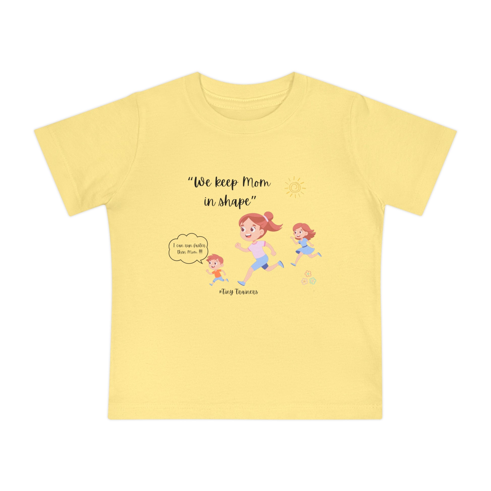 Fun Family Fitness Baby T-Shirt, Cute Toddler Tee, Kids Gift for Mom, Baby Shower Gift, Playful Activity Shirt