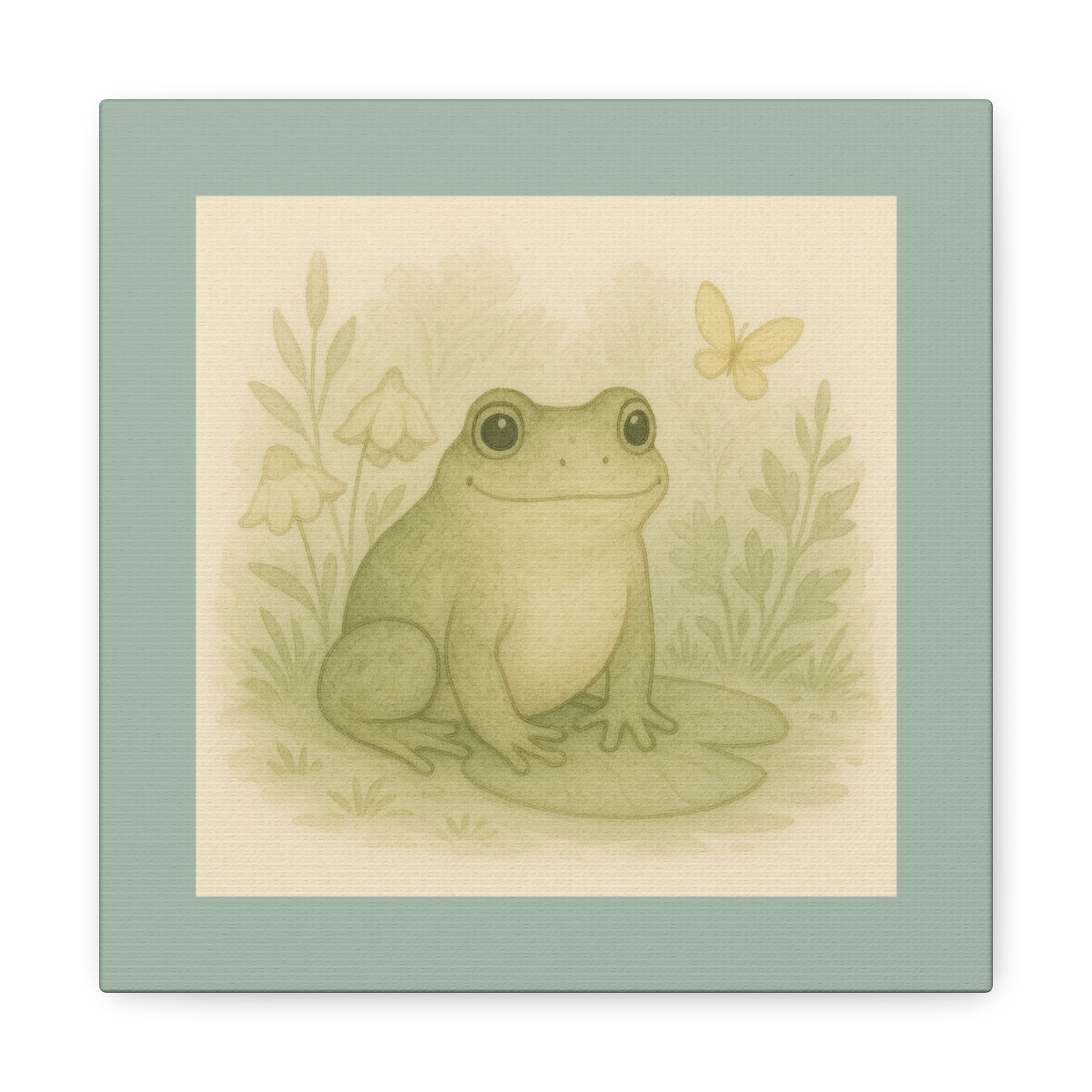 Frog Art Canvas, Nature Decor, Gallery Wall, Kid's Room Art, Wildlife Home Decor, Gift for Nature Lovers