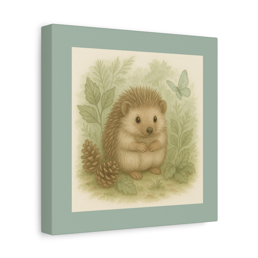 Hedgehog Art Canvas Wall Decor, Animal Wall Art, Nursery Decor, Gift for Nature Lovers, Home Accent