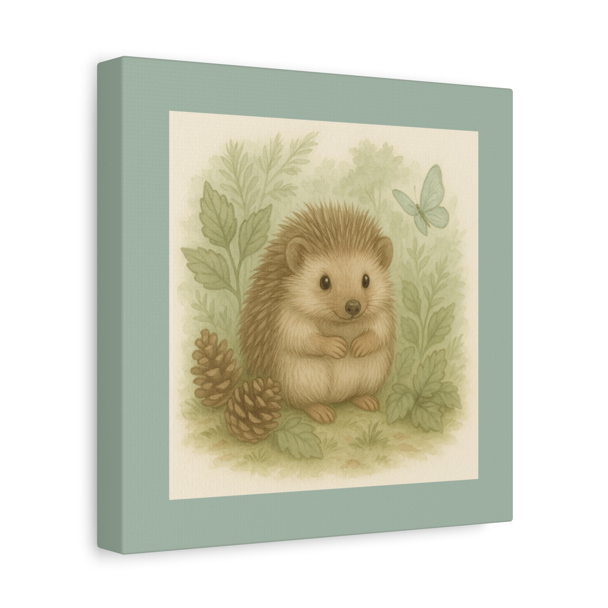 Hedgehog Art Canvas Wall Decor, Animal Wall Art, Nursery Decor, Gift for Nature Lovers, Home Accent
