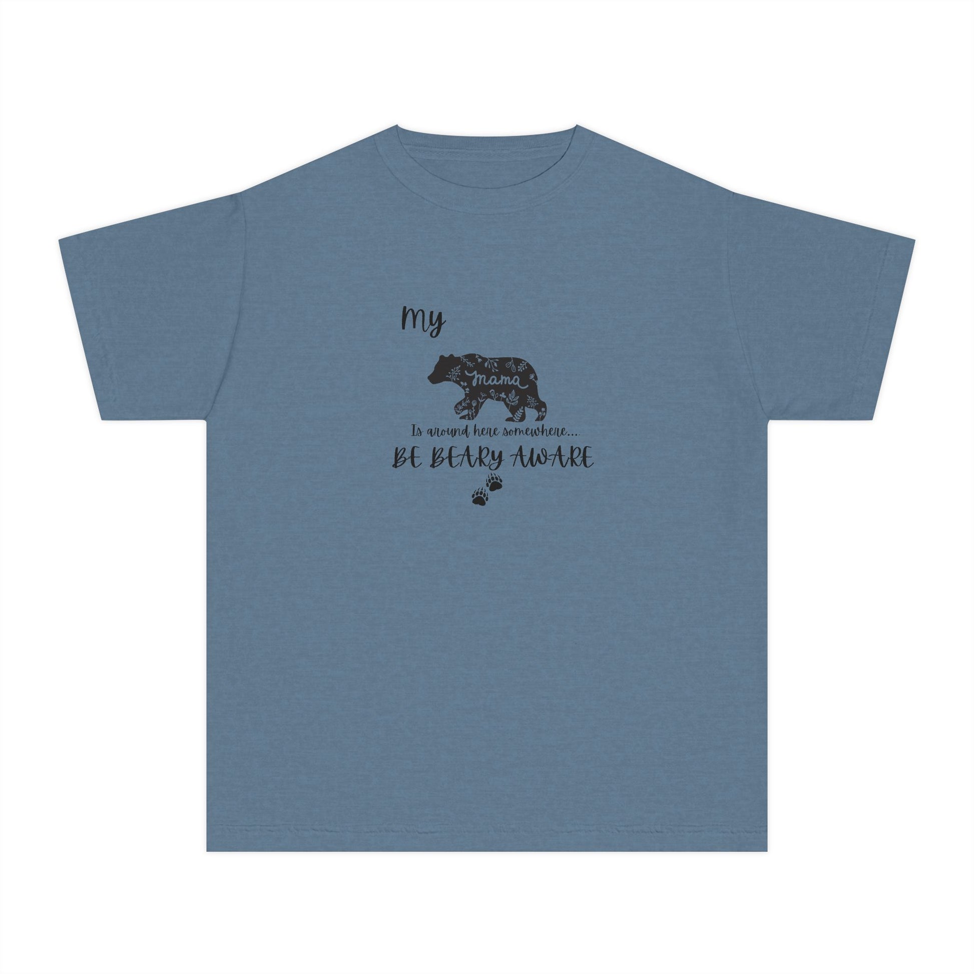 Cute Animal Lover Youth Tee, Be Bear-y Aware Tee, Kids Wildlife Shirt, Nature Enthusiast Gift, Children's Birthday Apparel