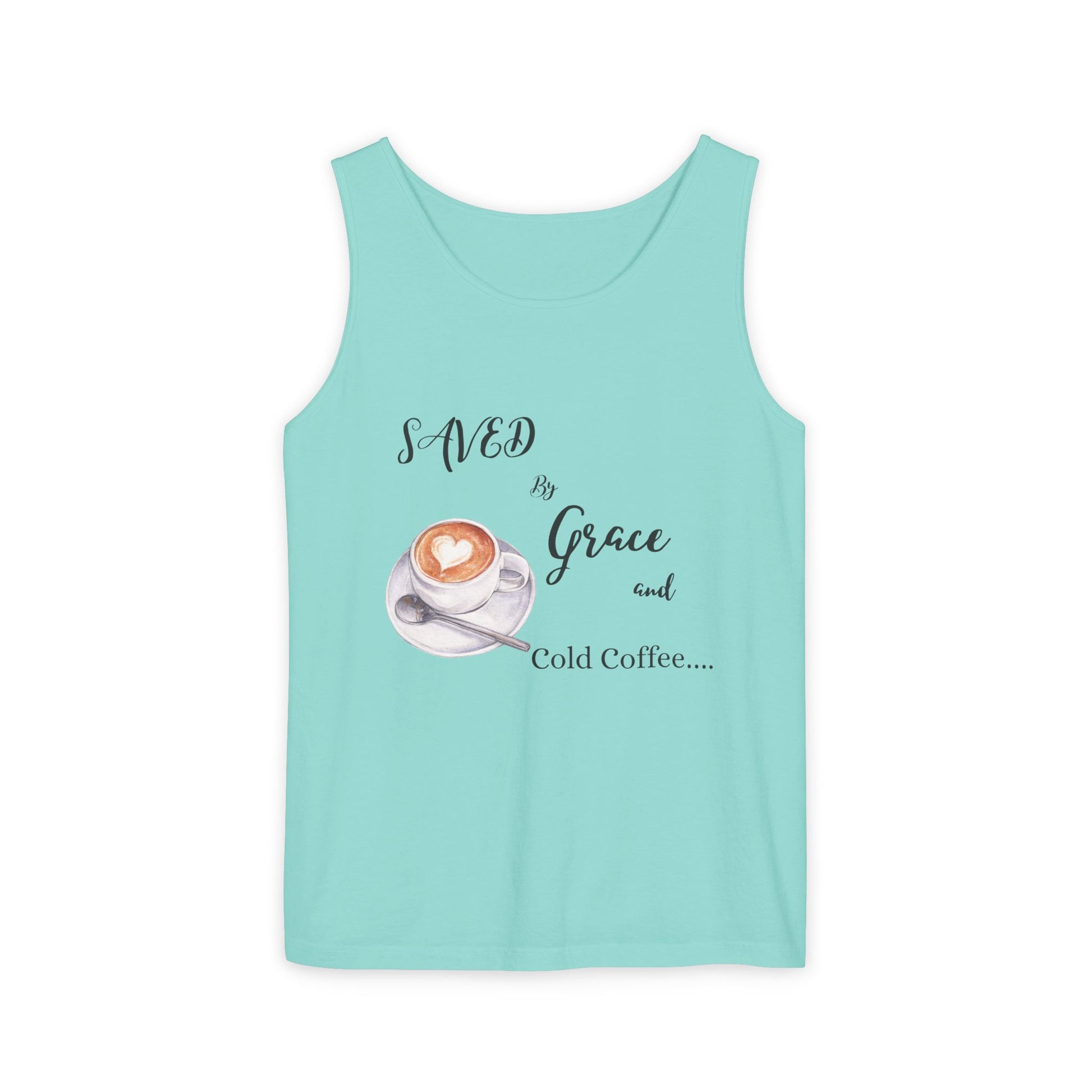 Coffee Lovers Garment-Dyed Tank Top, Perfect for Summer, Gifts for Coffee Enthusiasts, Relaxed Fit, Casual Wear, Inspirational Apparel
