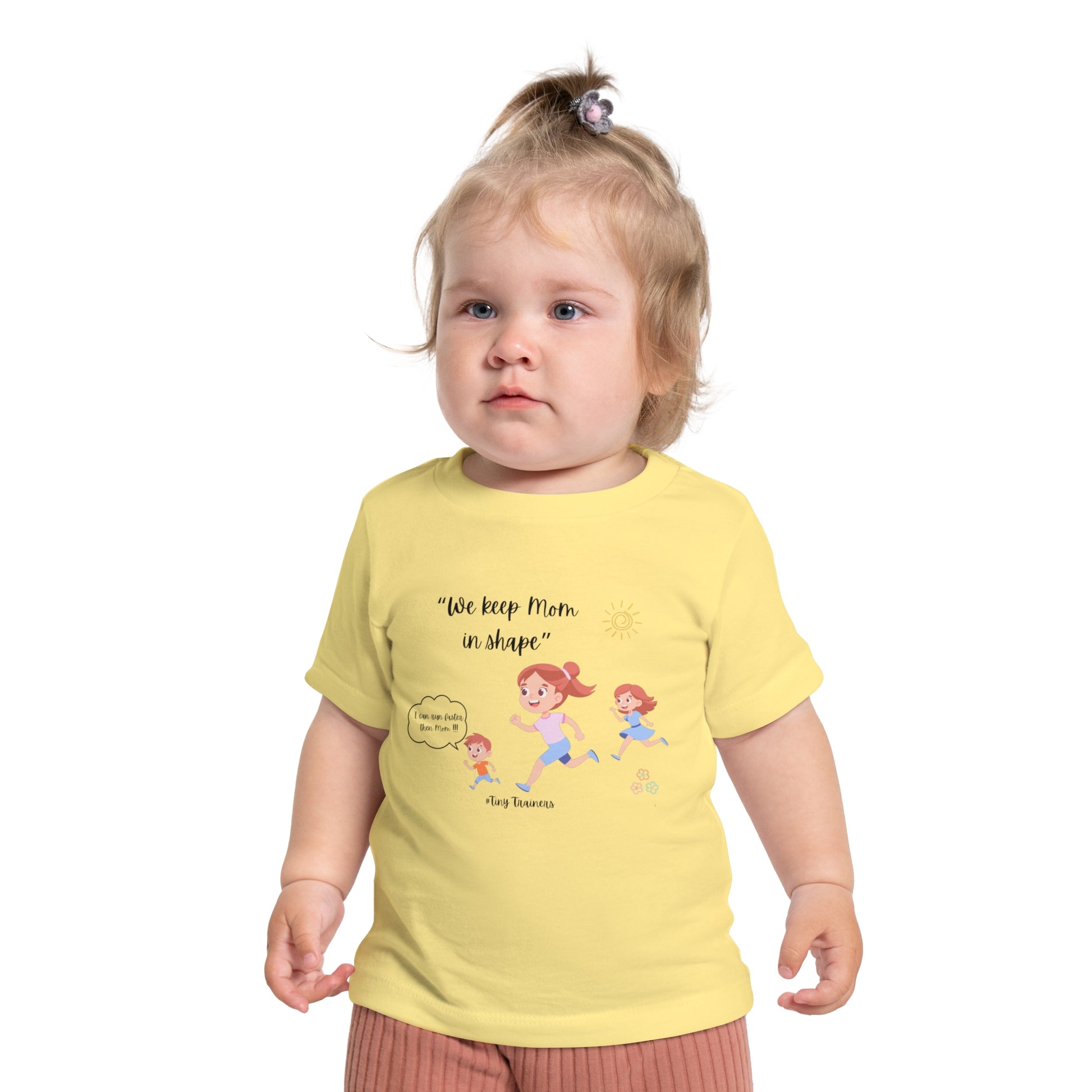 Fun Family Fitness Baby T-Shirt, Cute Toddler Tee, Kids Gift for Mom, Baby Shower Gift, Playful Activity Shirt