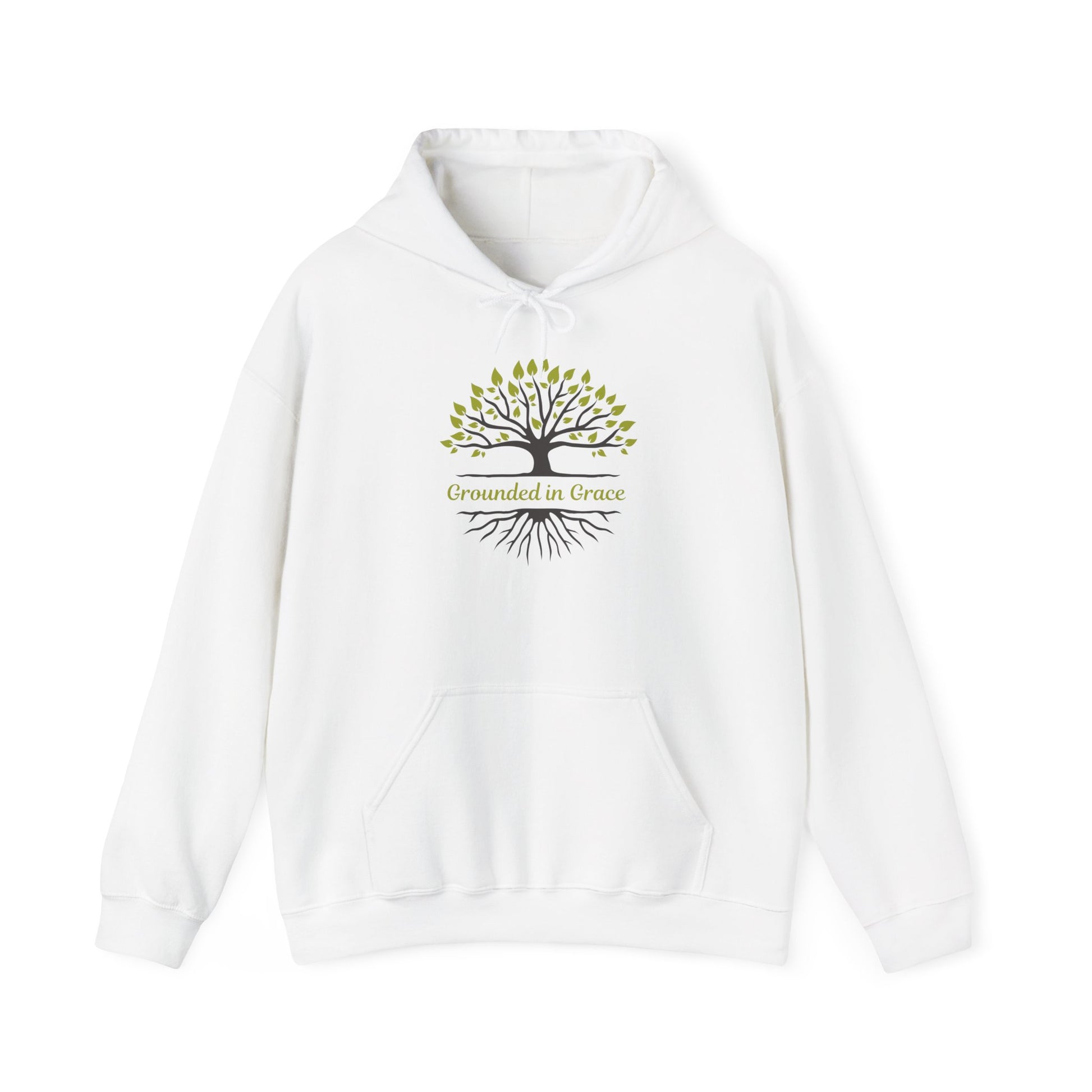 Grounded in Grace Hoodie - Unisex Heavy Blend, Cozy Sweatshirt, Nature Lover Gift, Motivational Apparel, Tree of Life Design, [...]