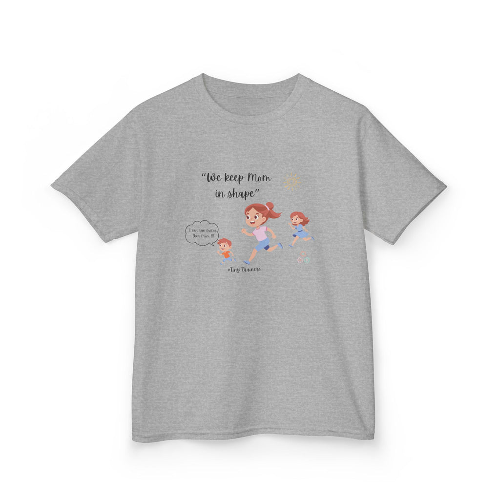Fun Kids Active Tee: "We Keep Mom in Shape!" | Playful Exercise Shirt, Children's Fitness Apparel, Gift for Kids, Birthday Present, [...]