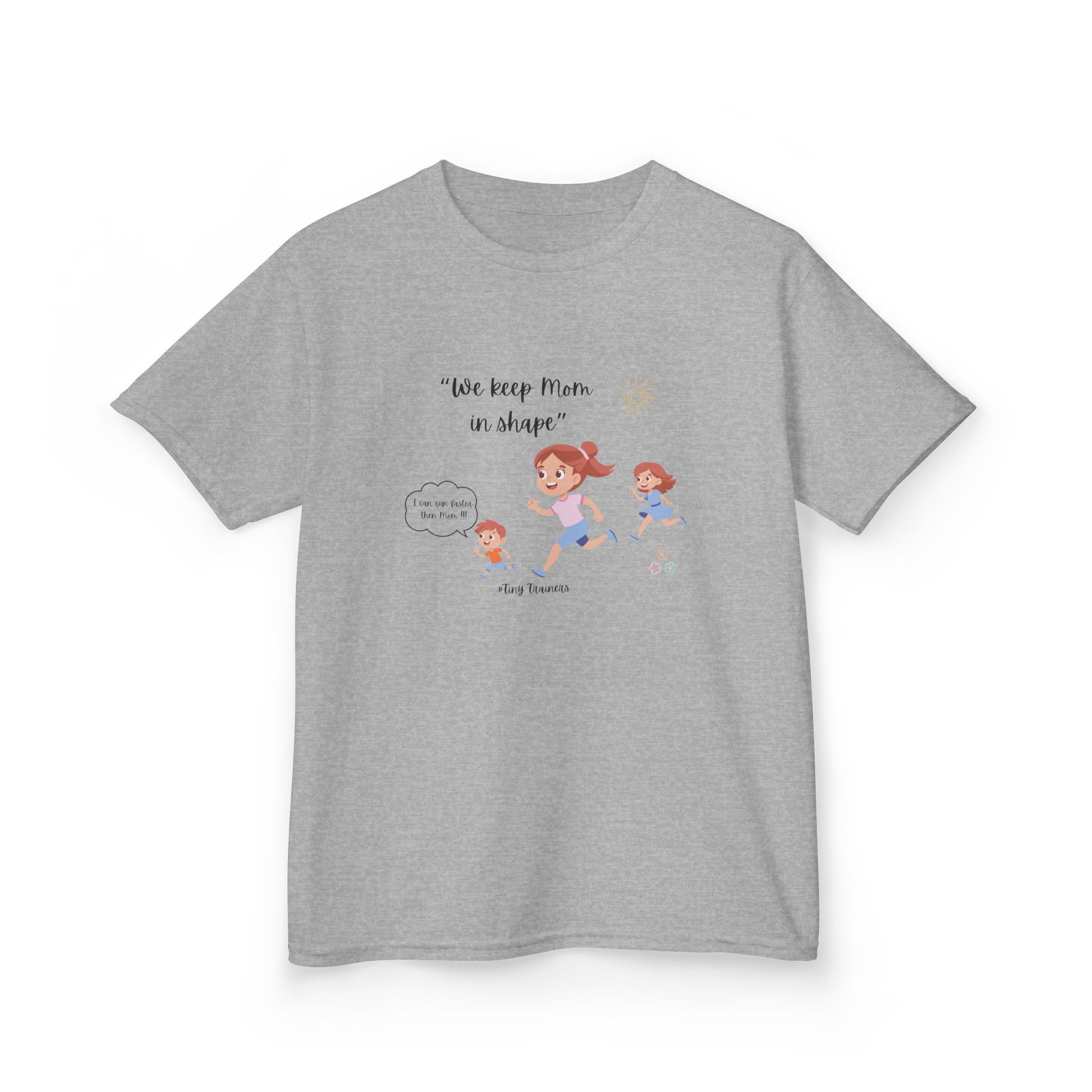 Fun Kids Active Tee: "We Keep Mom in Shape!" | Playful Exercise Shirt, Children's Fitness Apparel, Gift for Kids, Birthday Present, [...]
