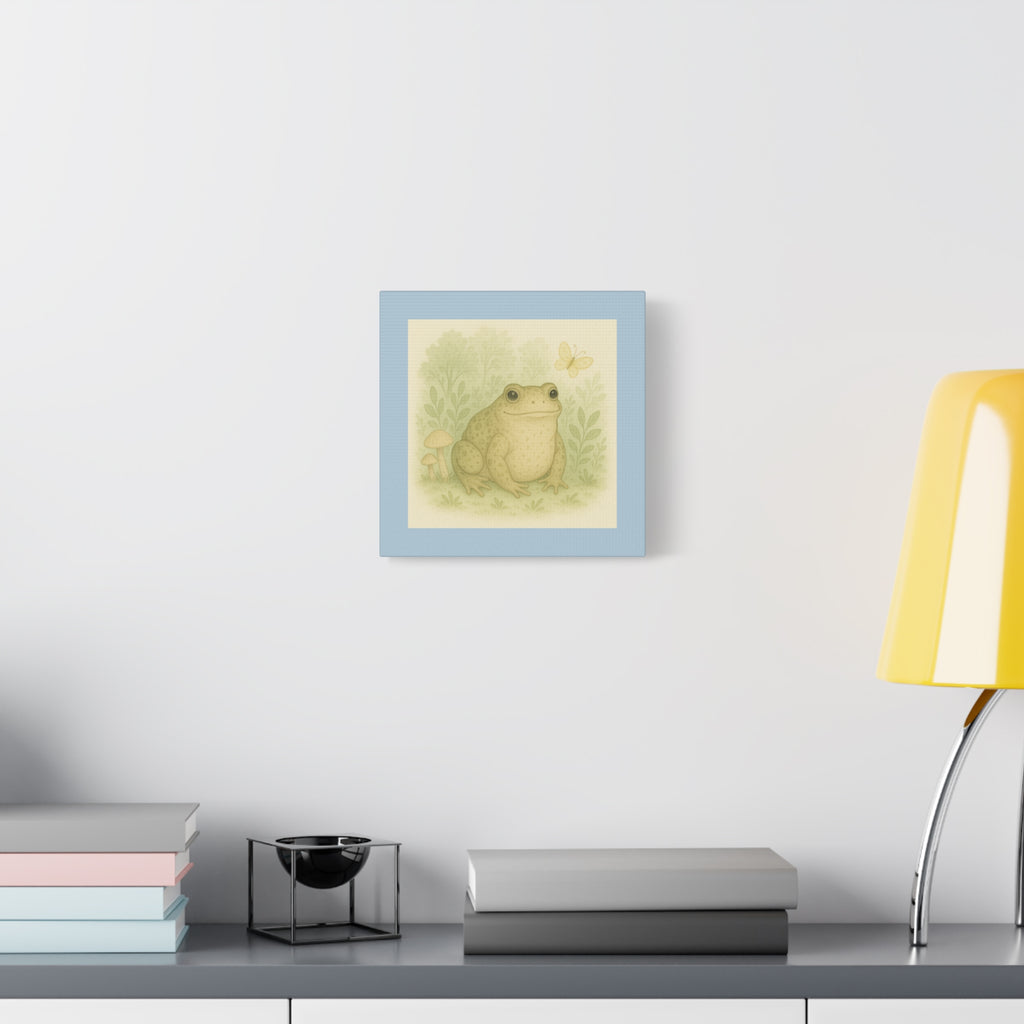 Charming Frog Canvas Art, Nature Decor, Animal Lover Gift, Home Wall Decor, Kids Room Decor, Birthday, Baby Shower