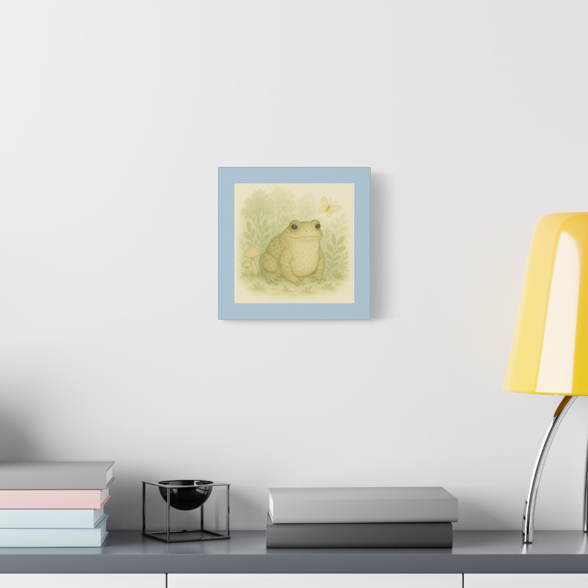 Charming Frog Canvas Art, Nature Decor, Animal Lover Gift, Home Wall Decor, Kids Room Decor, Birthday, Baby Shower