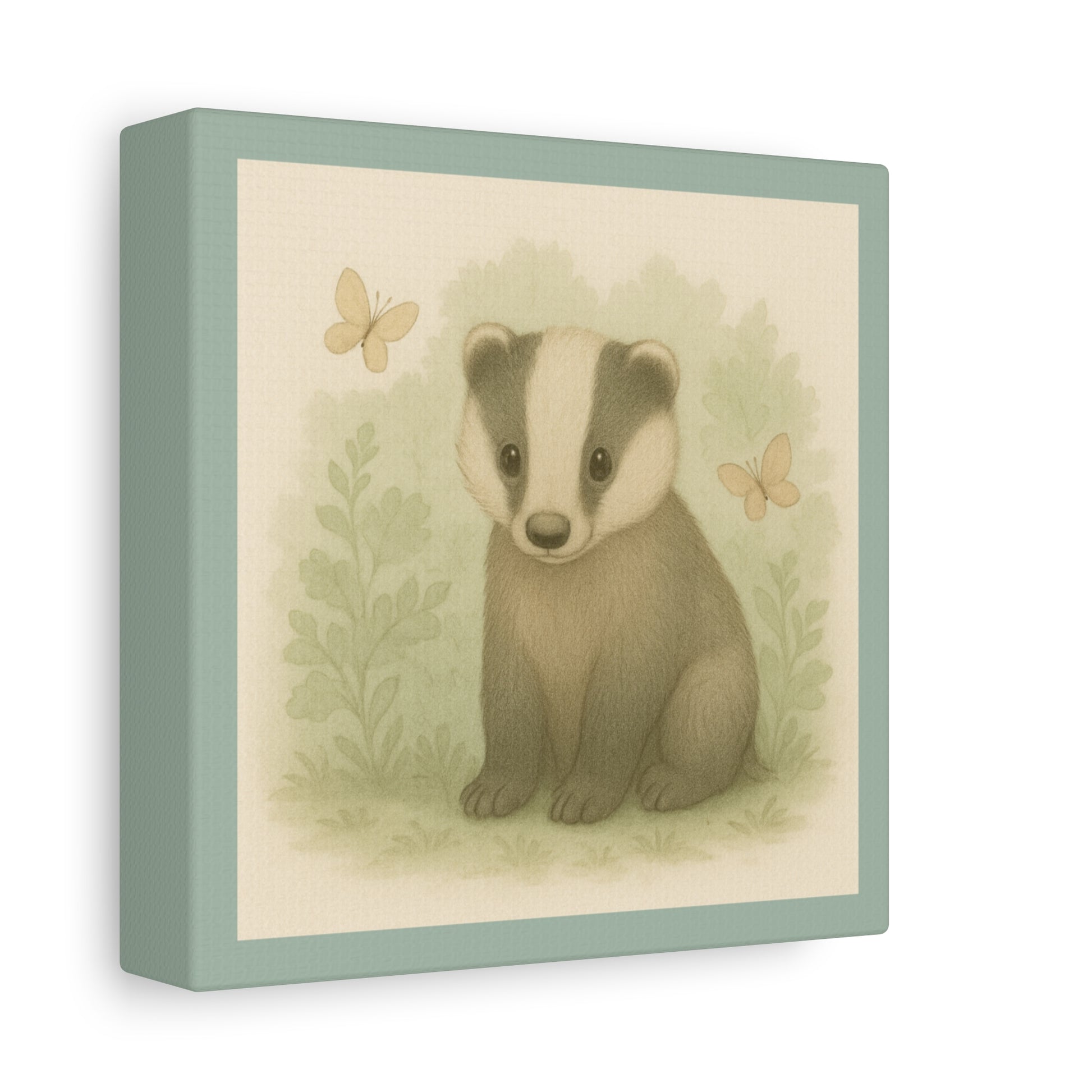 Adorable Badger Canvas Print, Nursery Wall Art, Kids Room Decor, Animal Lover Gift, Cute Home Accent