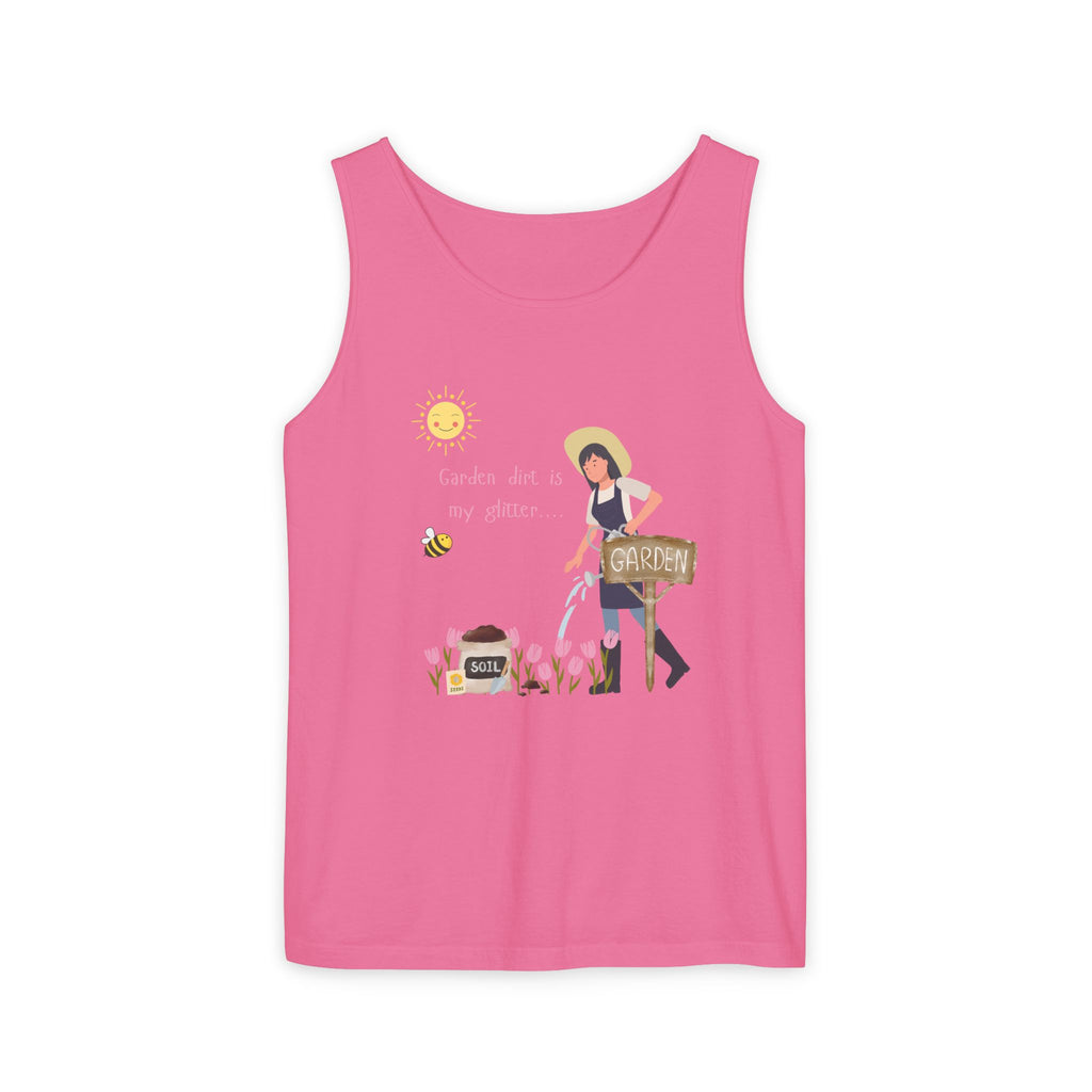 Gardening Vibes Tank Top, Unisex Graphic Tee, Summer Casual Wear, Nature Enthusiast Gift, Garden Party Apparel