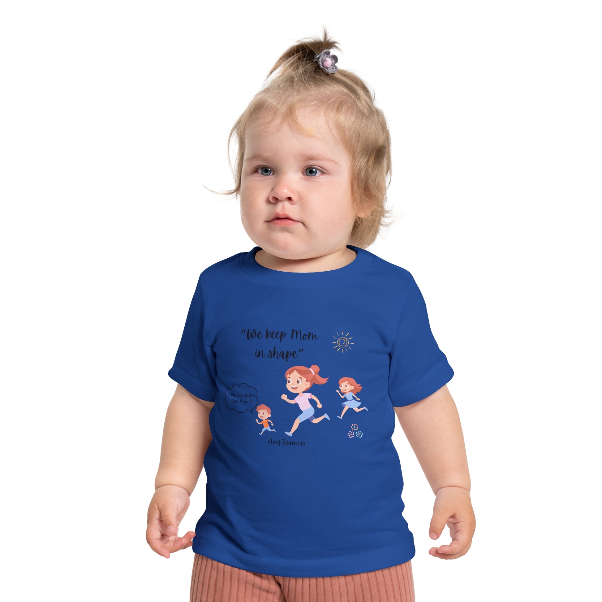 Fun Family Fitness Baby T-Shirt, Cute Toddler Tee, Kids Gift for Mom, Baby Shower Gift, Playful Activity Shirt