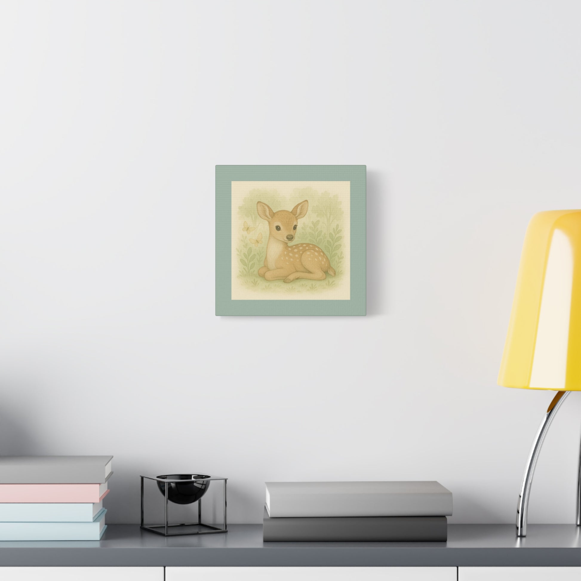Adorable Fawn Canvas Art | Nursery Wall Decor, Kids Room Decoration, Animal Lover Gift, Baby Shower Gift, Woodland Theme