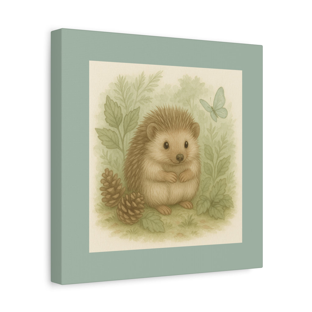 Hedgehog Art Canvas Wall Decor, Animal Wall Art, Nursery Decor, Gift for Nature Lovers, Home Accent