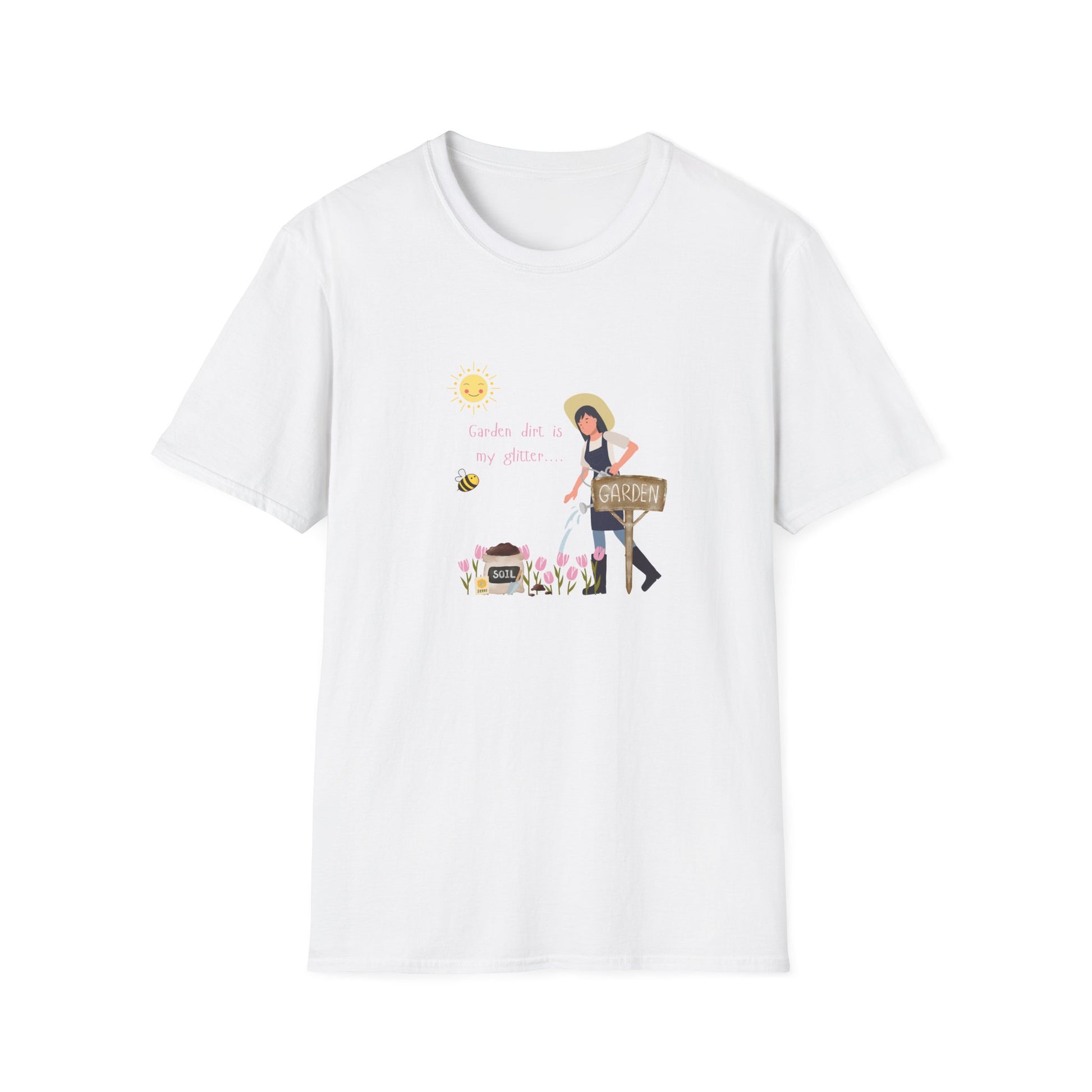 Garden Vibes Unisex T-Shirt, Floral Graphic Tee, Short Sleeve Summer Shirt, Cute Gift for Gardeners, Casual Wear, Eco-Friendly Apparel