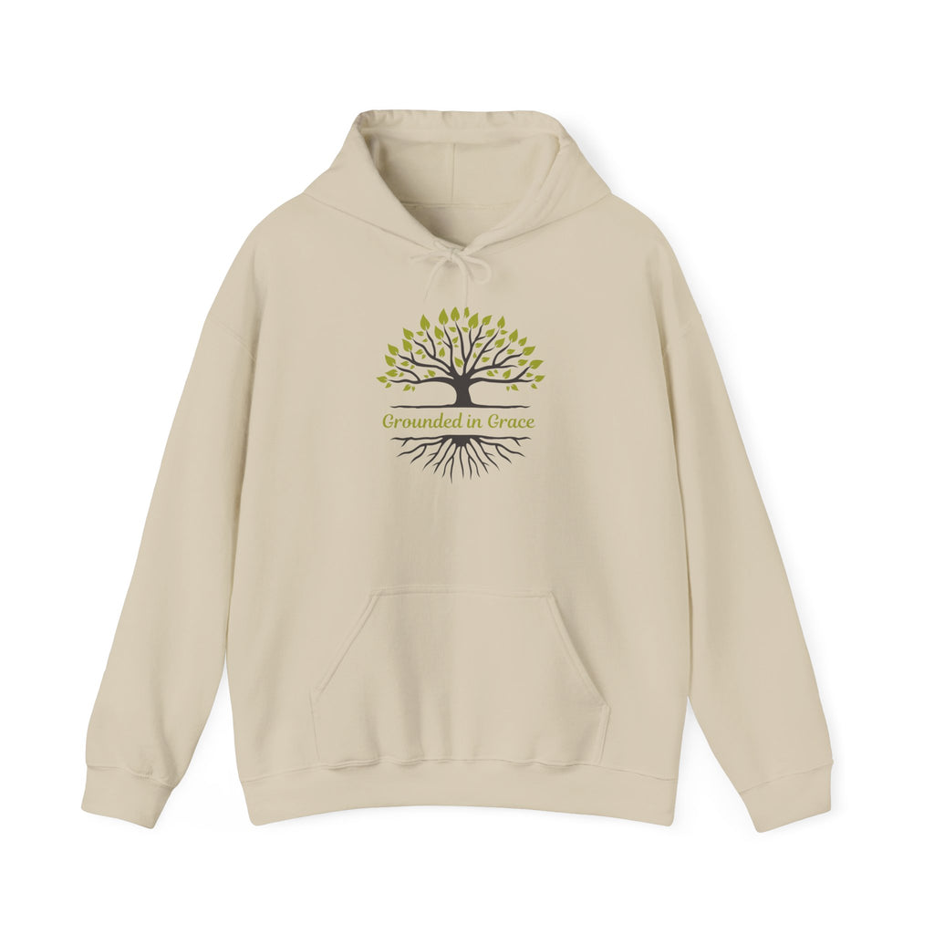 Grounded in Grace Hoodie - Unisex Heavy Blend, Cozy Sweatshirt, Nature Lover Gift, Motivational Apparel, Tree of Life Design, [...]