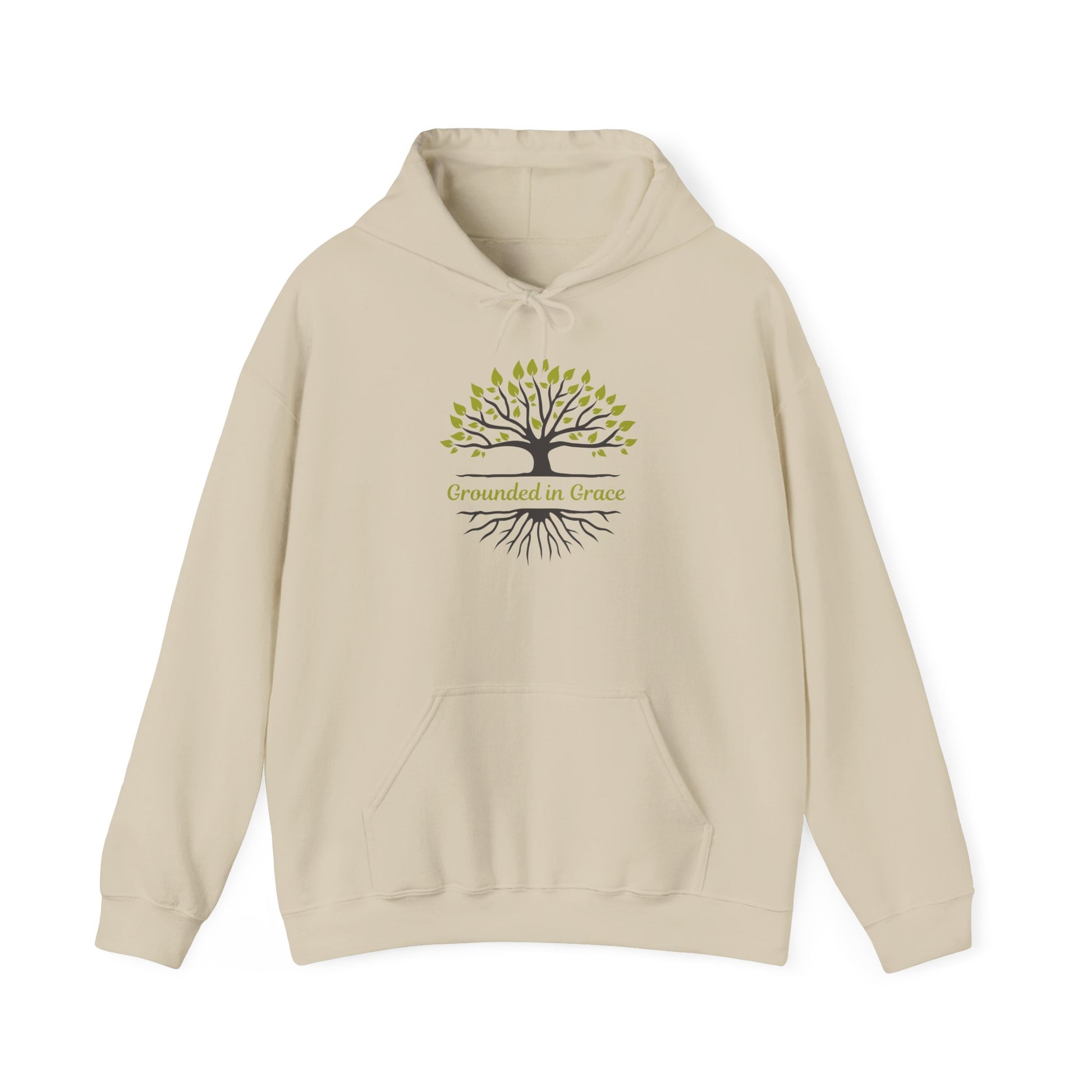 Grounded in Grace Hoodie - Unisex Heavy Blend, Cozy Sweatshirt, Nature Lover Gift, Motivational Apparel, Tree of Life Design, [...]