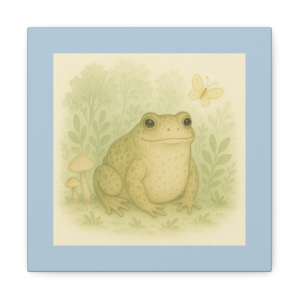 Charming Frog Canvas Art, Nature Decor, Animal Lover Gift, Home Wall Decor, Kids Room Decor, Birthday, Baby Shower