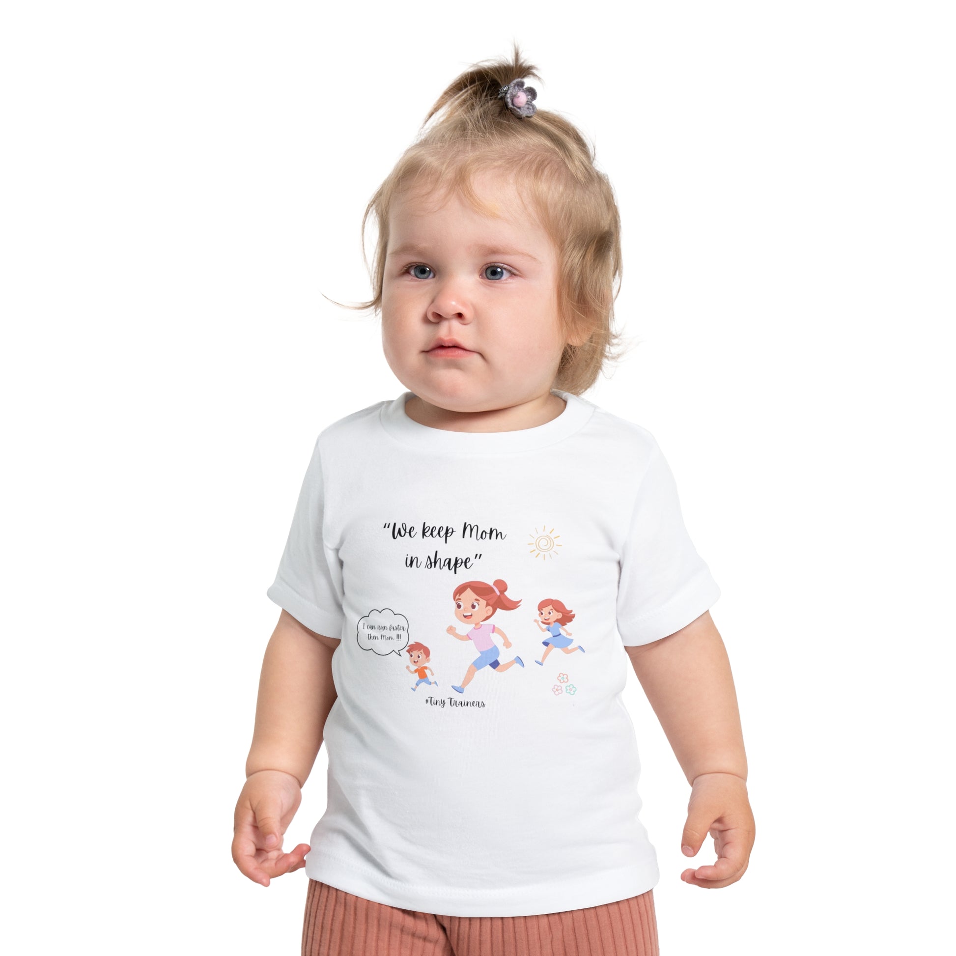 Fun Family Fitness Baby T-Shirt, Cute Toddler Tee, Kids Gift for Mom, Baby Shower Gift, Playful Activity Shirt