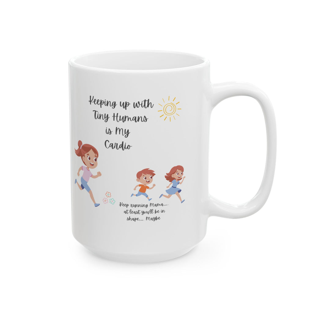 Inspirational Ceramic Mug for Moms  - Motivational Quote,  Cheerful Coffee Cup,