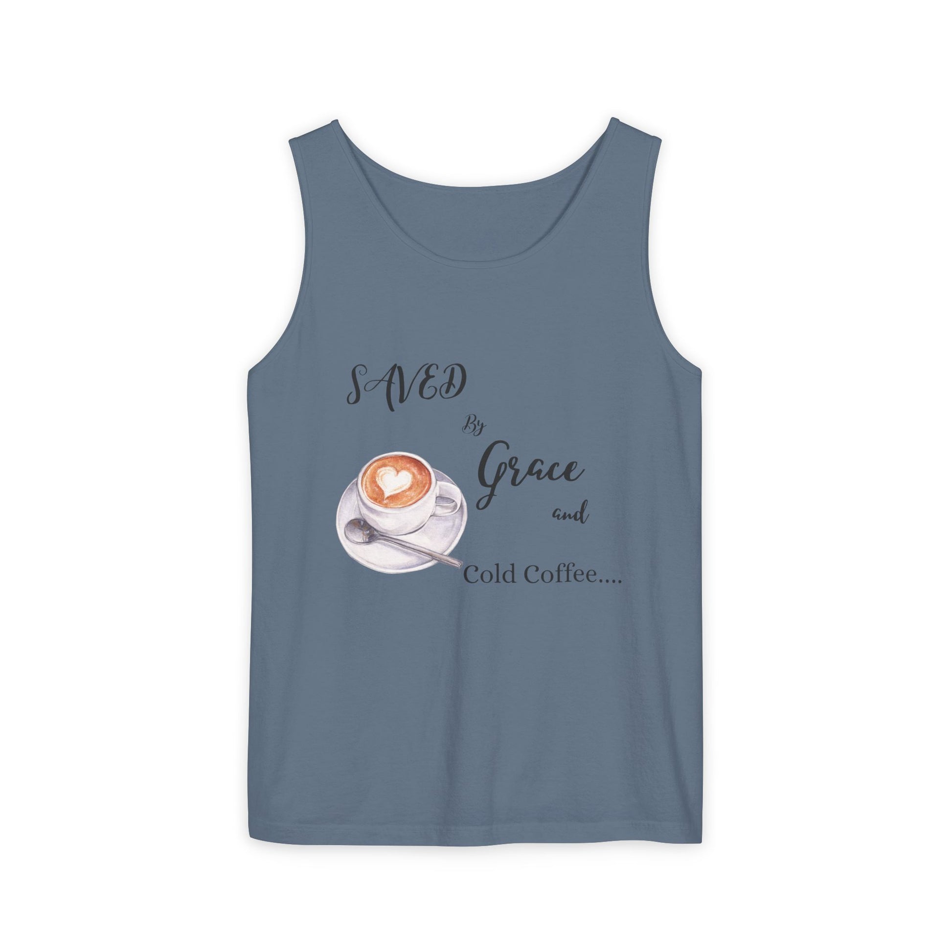 Coffee Lovers Garment-Dyed Tank Top, Perfect for Summer, Gifts for Coffee Enthusiasts, Relaxed Fit, Casual Wear, Inspirational Apparel