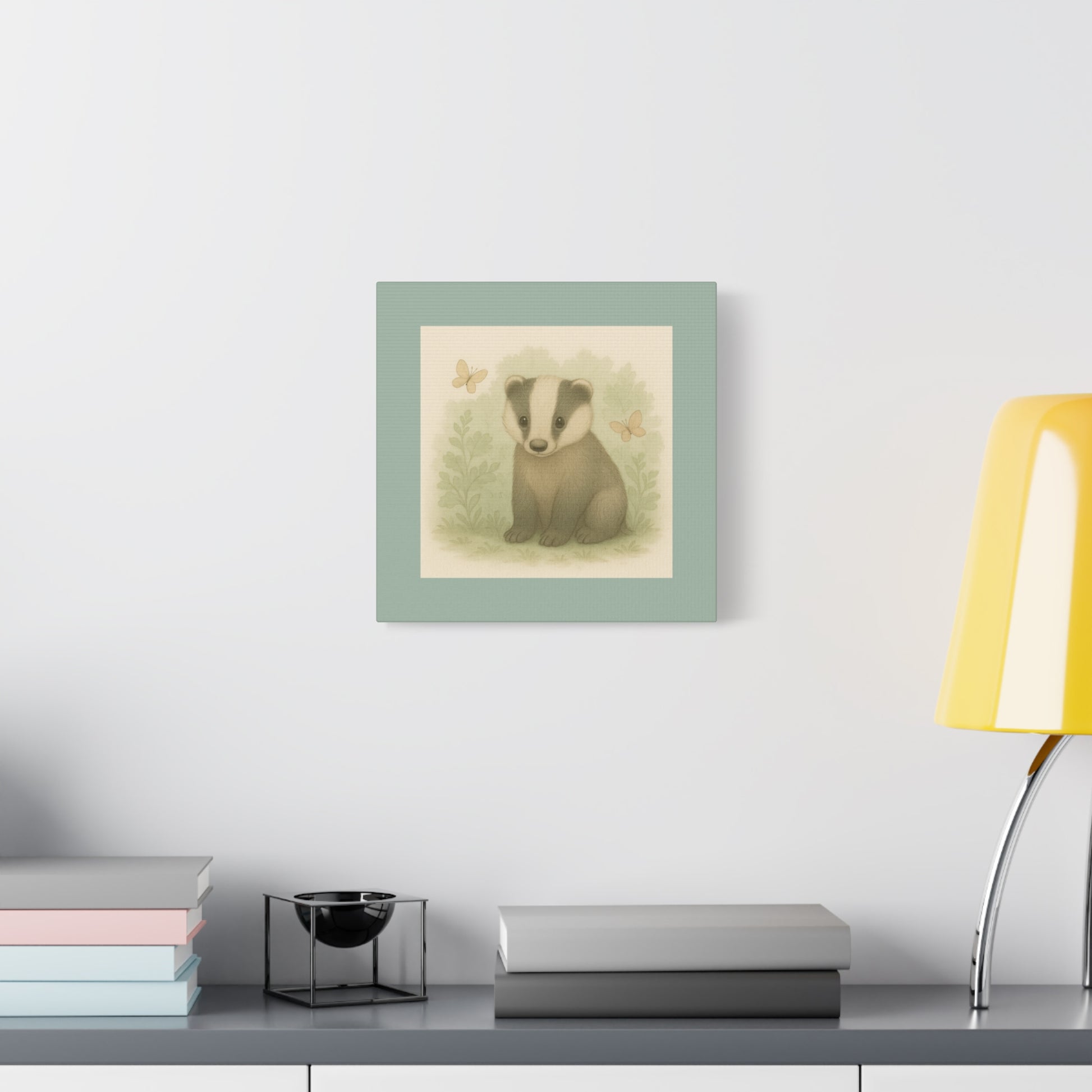 Adorable Badger Canvas Print, Nursery Wall Art, Kids Room Decor, Animal Lover Gift, Cute Home Accent