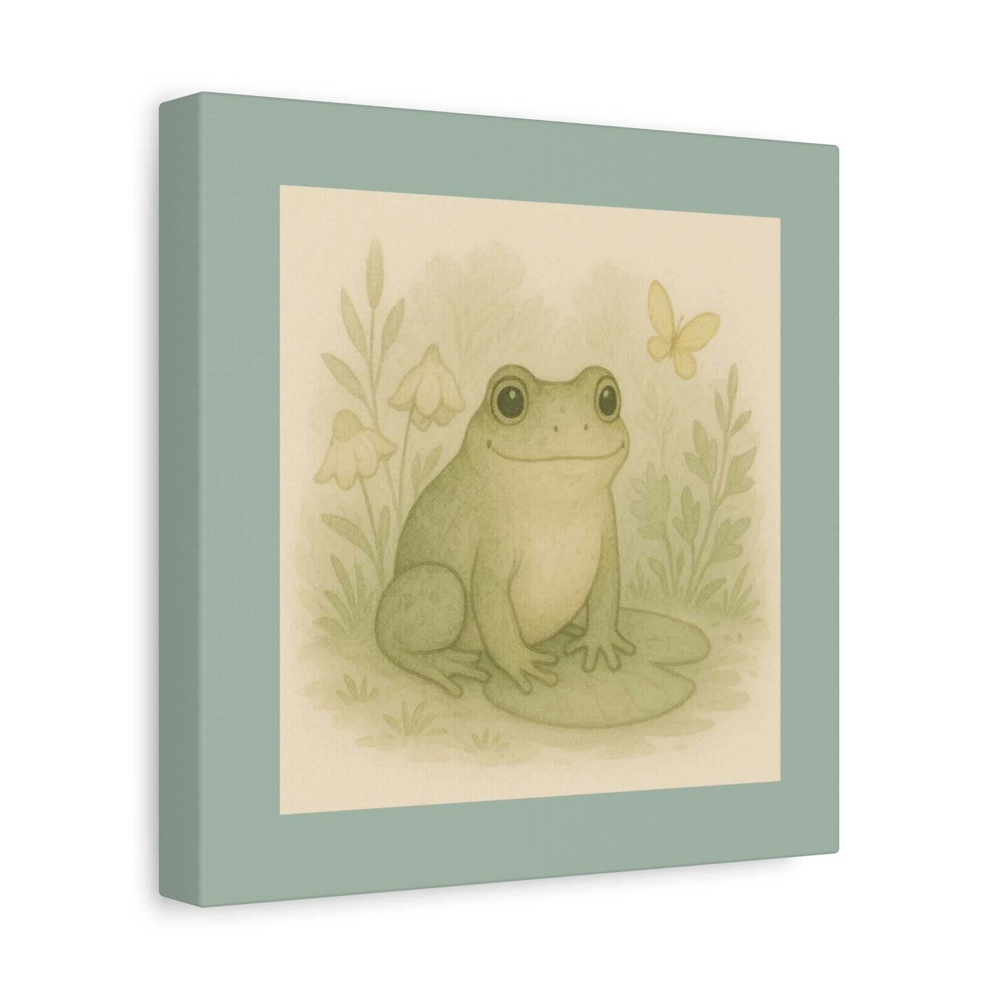 Frog Art Canvas, Nature Decor, Gallery Wall, Kid's Room Art, Wildlife Home Decor, Gift for Nature Lovers