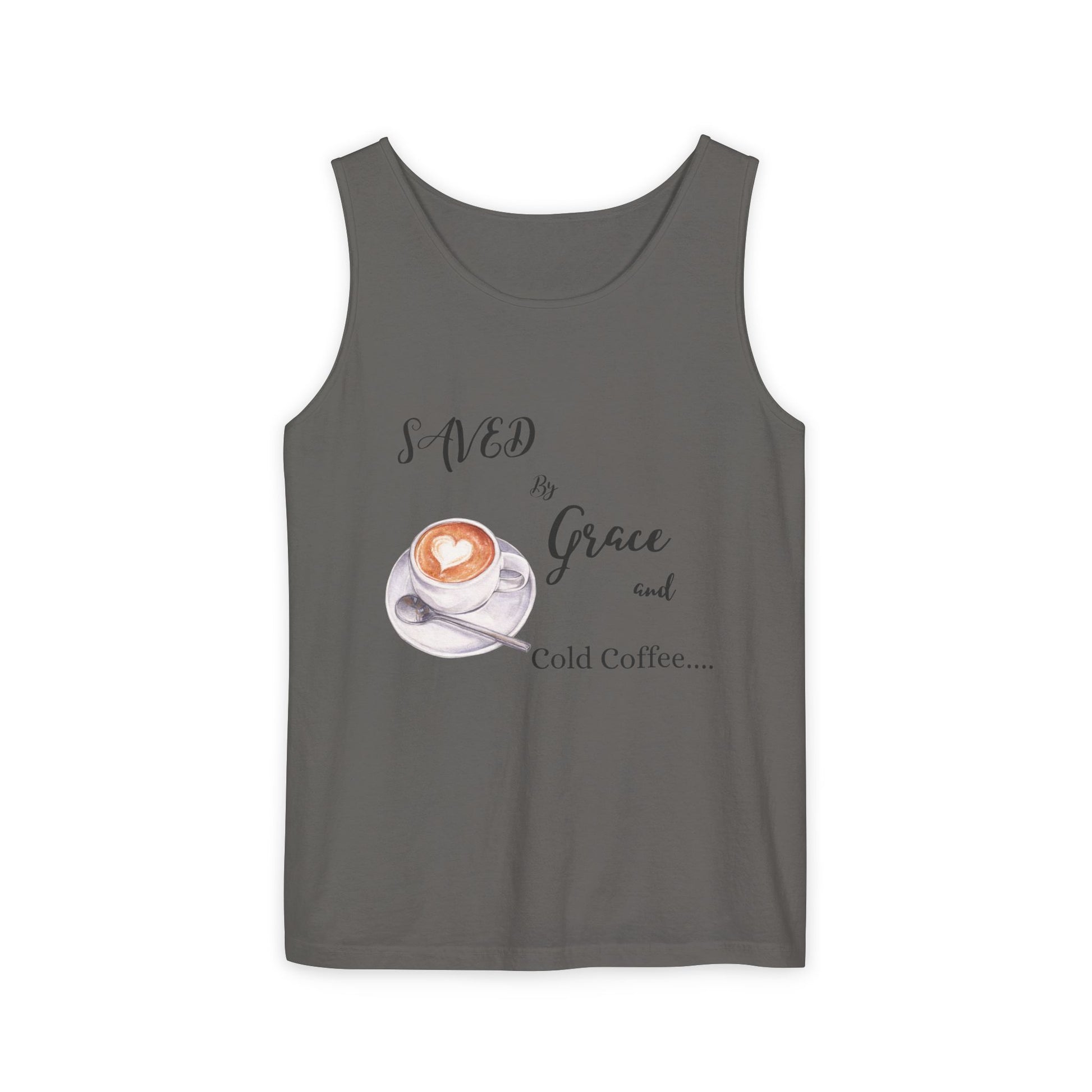 Coffee Lovers Garment-Dyed Tank Top, Perfect for Summer, Gifts for Coffee Enthusiasts, Relaxed Fit, Casual Wear, Inspirational Apparel
