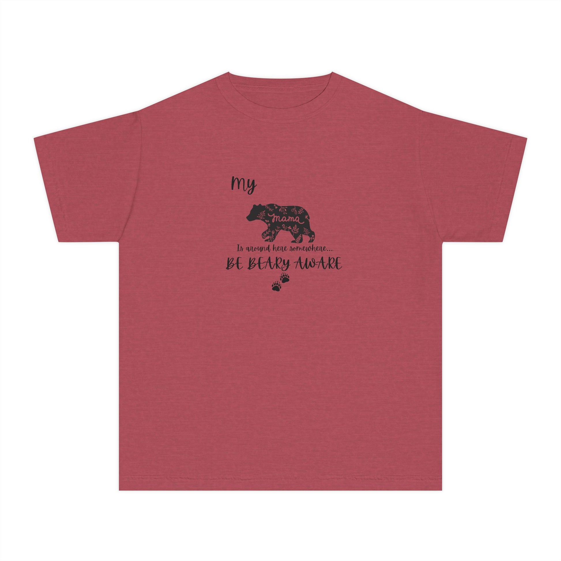 Cute Animal Lover Youth Tee, Be Bear-y Aware Tee, Kids Wildlife Shirt, Nature Enthusiast Gift, Children's Birthday Apparel