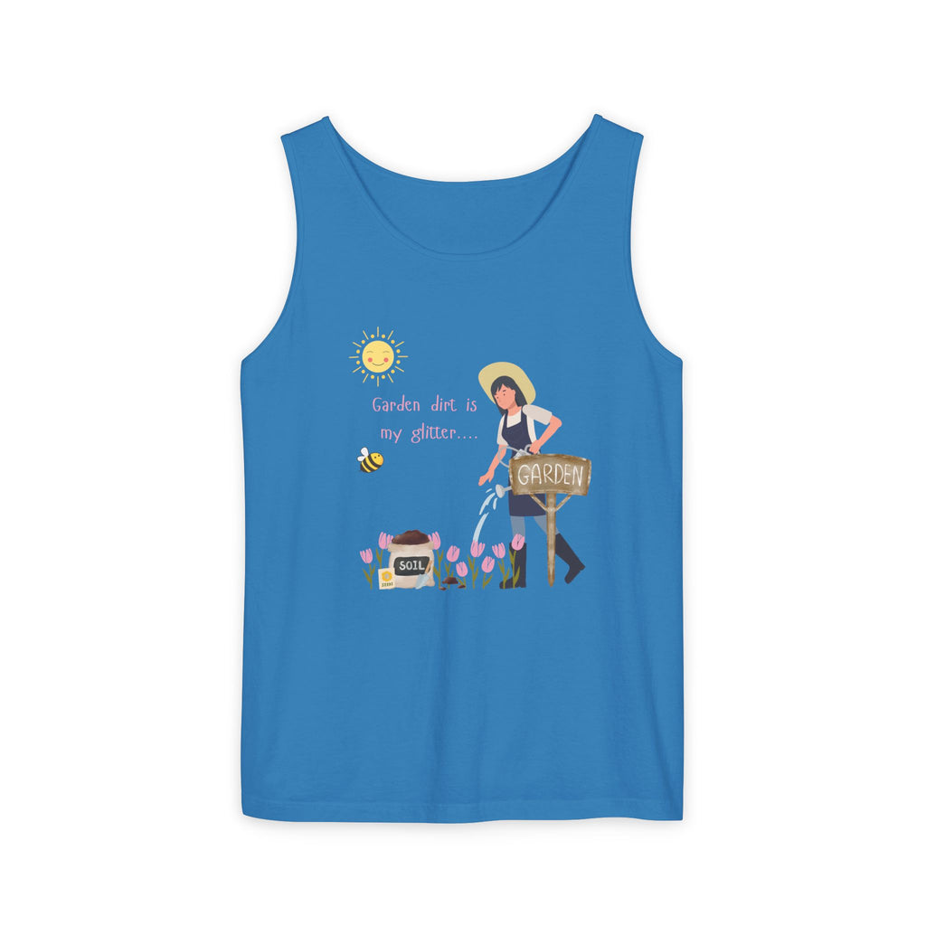 Gardening Vibes Tank Top, Unisex Graphic Tee, Summer Casual Wear, Nature Enthusiast Gift, Garden Party Apparel