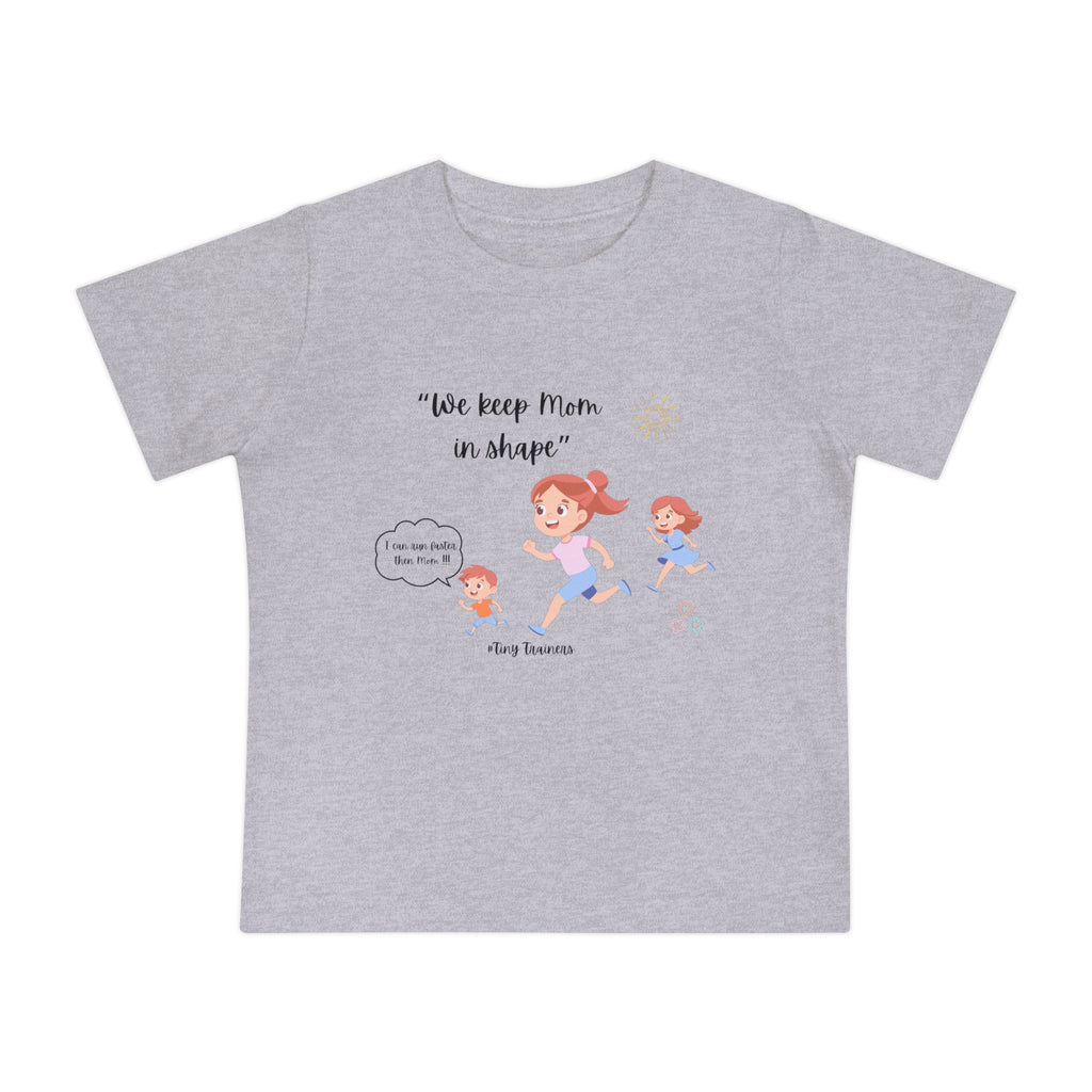 Fun Family Fitness Baby T-Shirt, Cute Toddler Tee, Kids Gift for Mom, Baby Shower Gift, Playful Activity Shirt