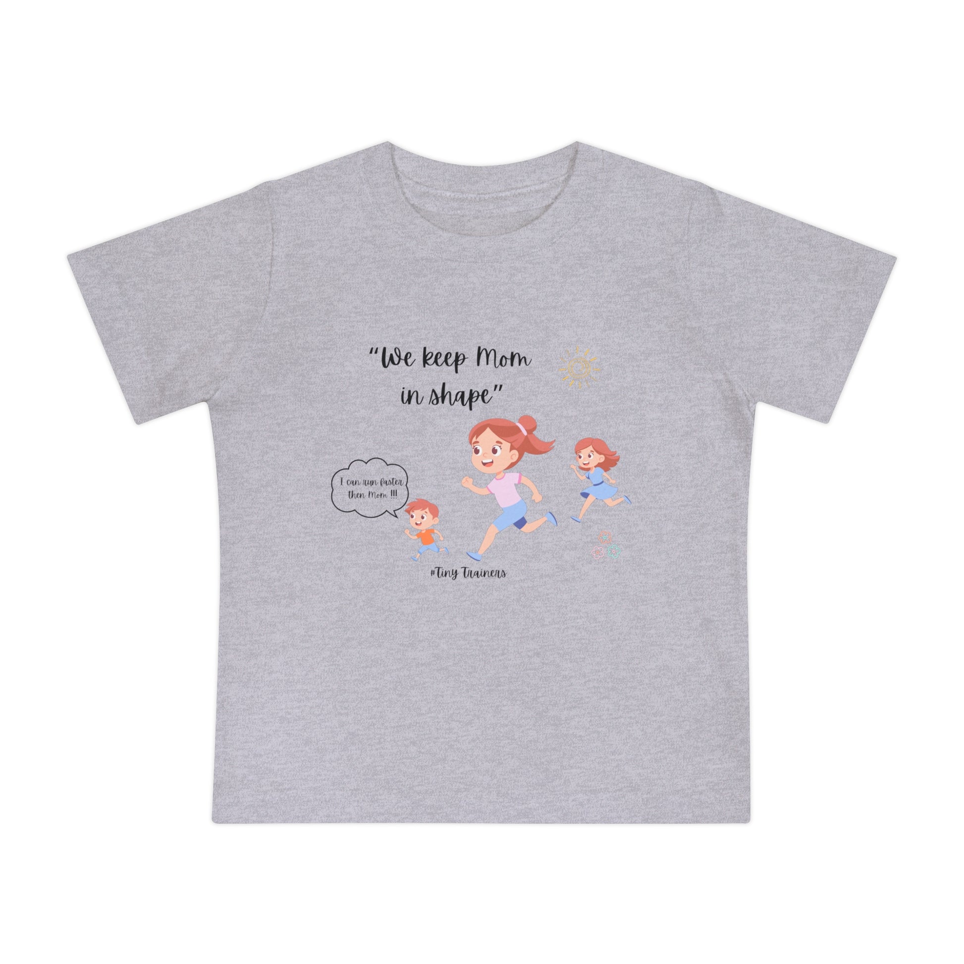 Fun Family Fitness Baby T-Shirt, Cute Toddler Tee, Kids Gift for Mom, Baby Shower Gift, Playful Activity Shirt